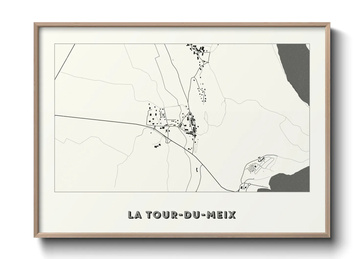 Une affiche de carte sur La Tour-du-Meix