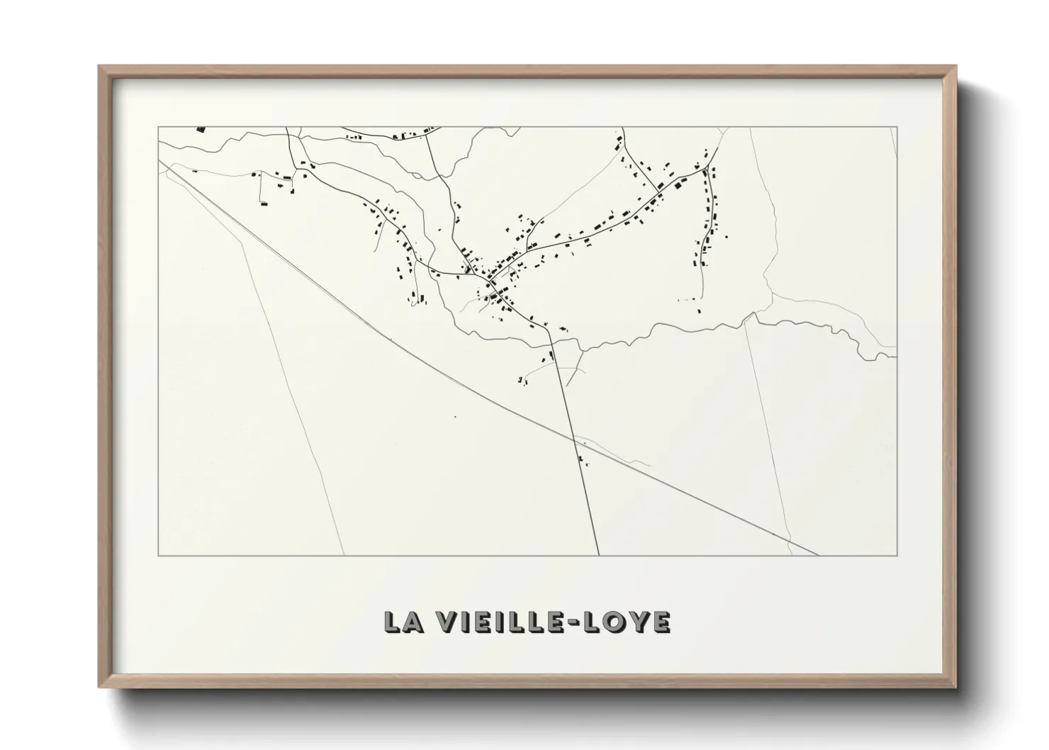 Une affiche de carte sur La Vieille-Loye
