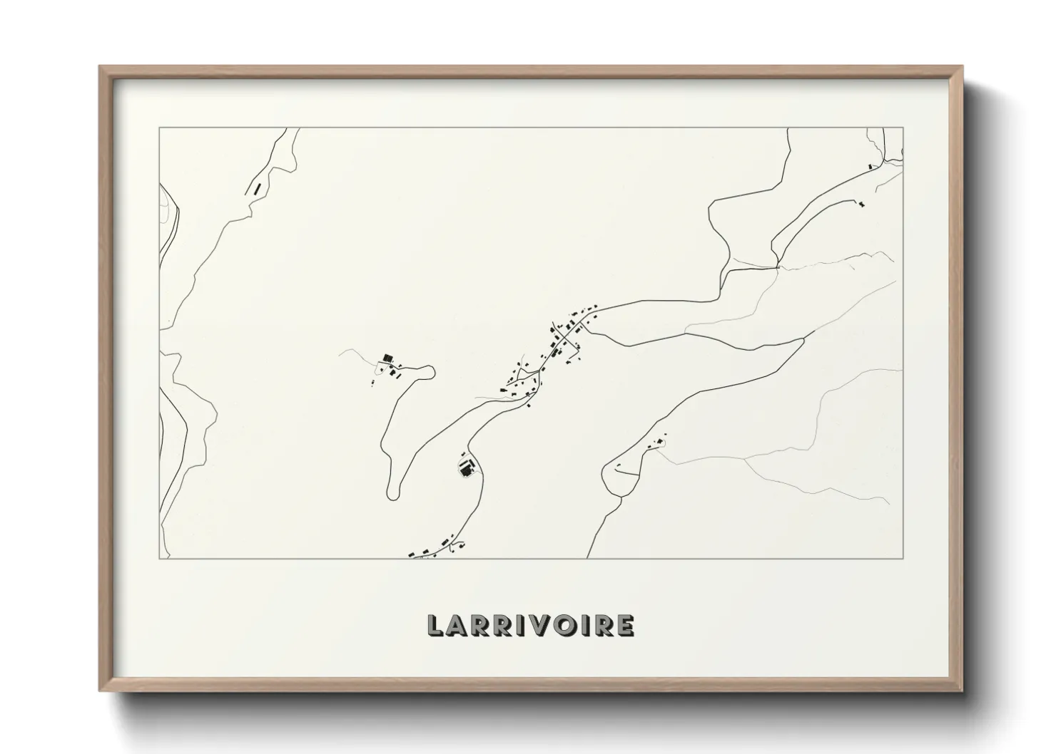 Une affiche de carte sur Larrivoire