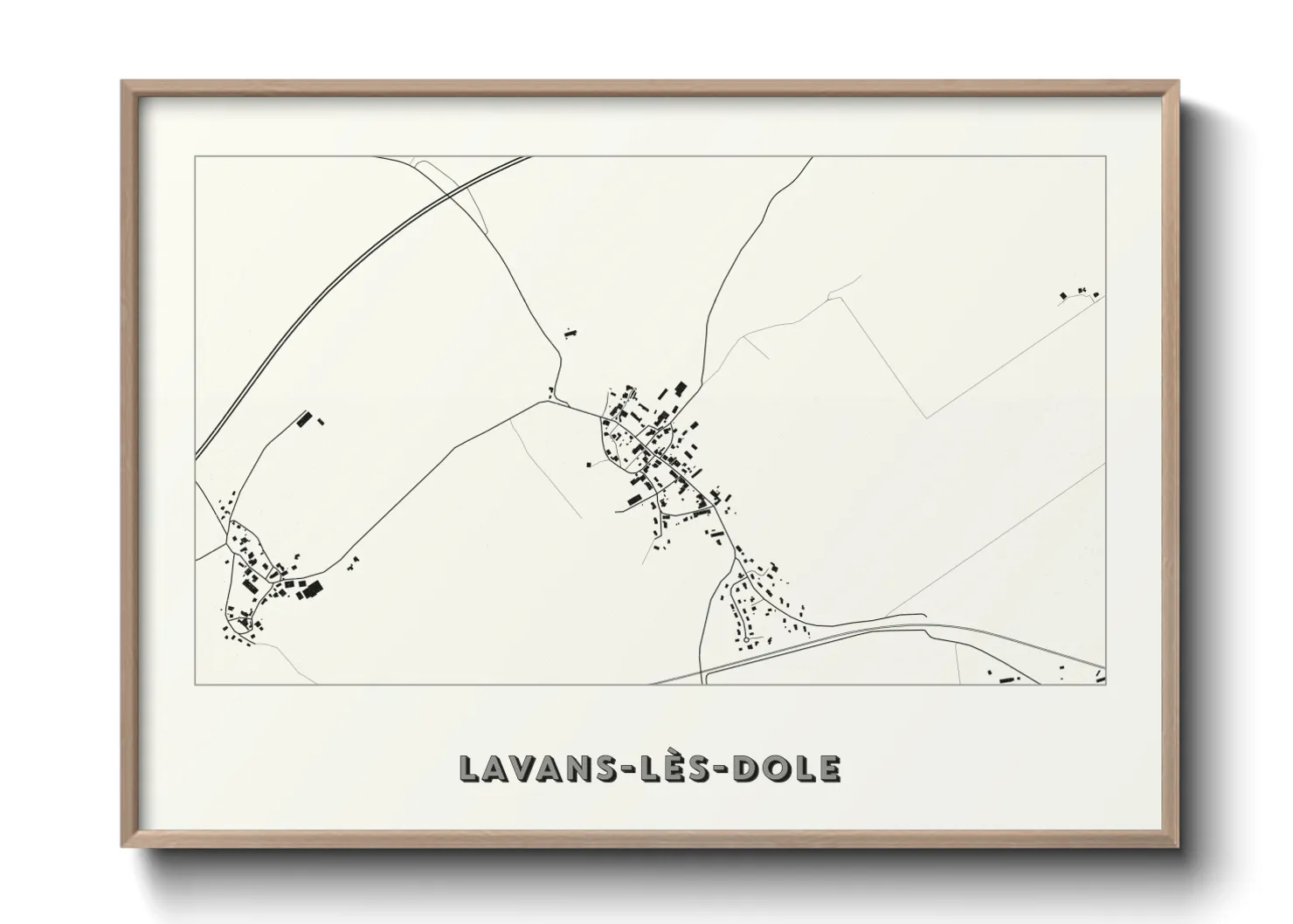 Une affiche de carte sur Lavans-lès-Dole