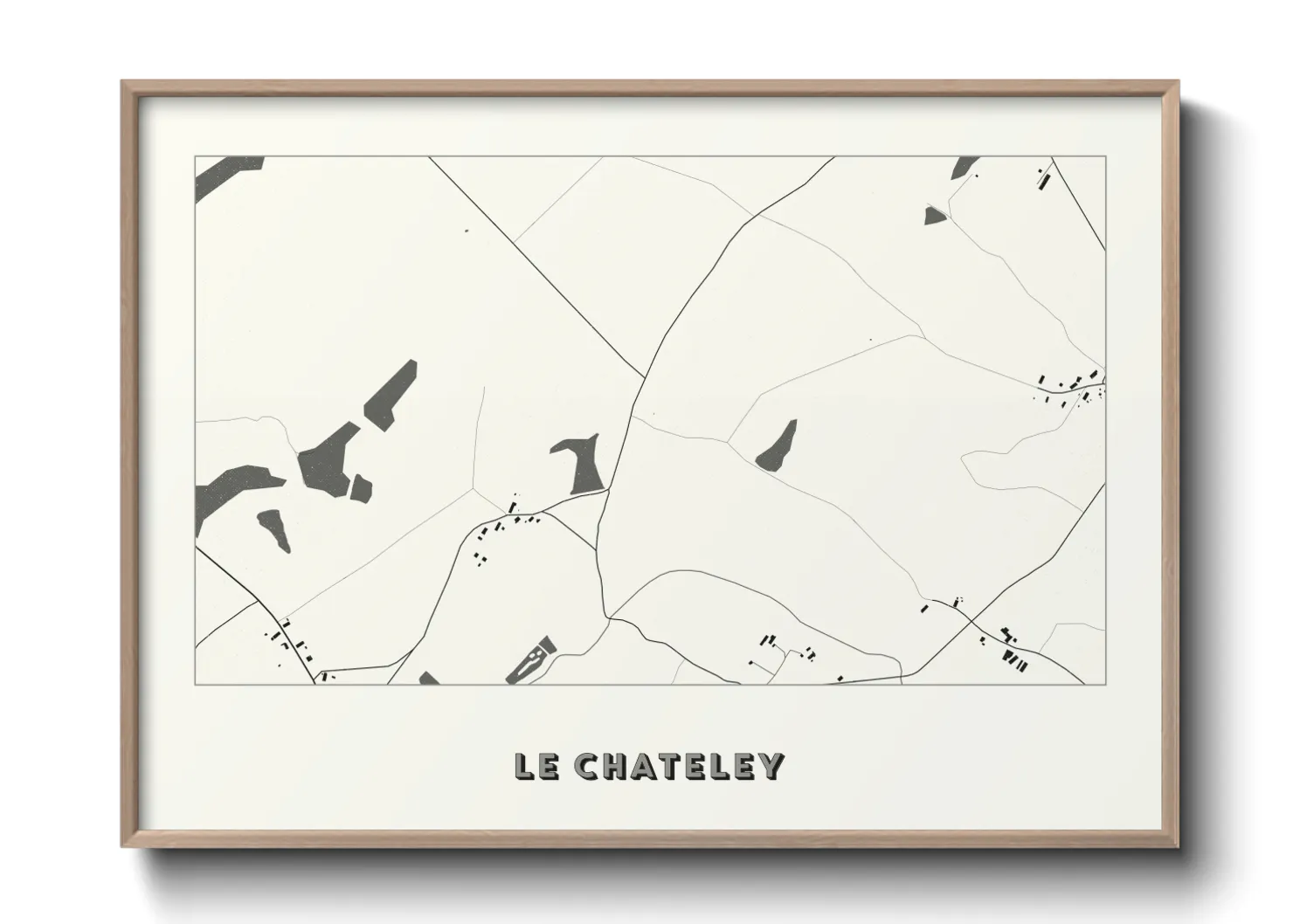 Une affiche de carte sur Le Chateley
