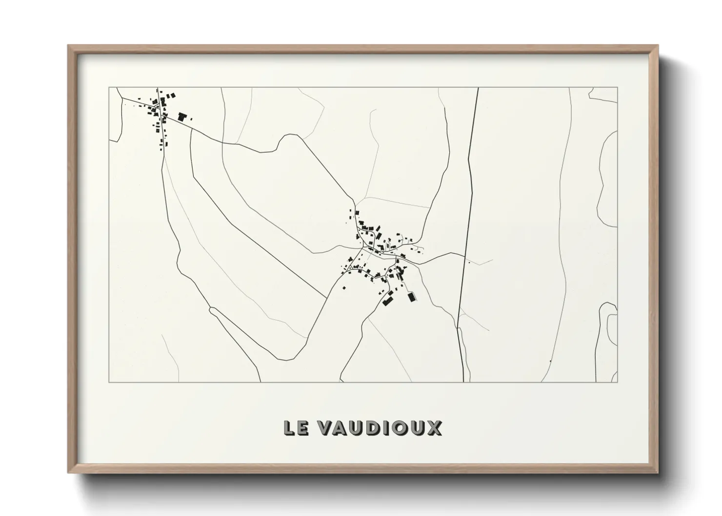 Une affiche de carte sur Le Vaudioux