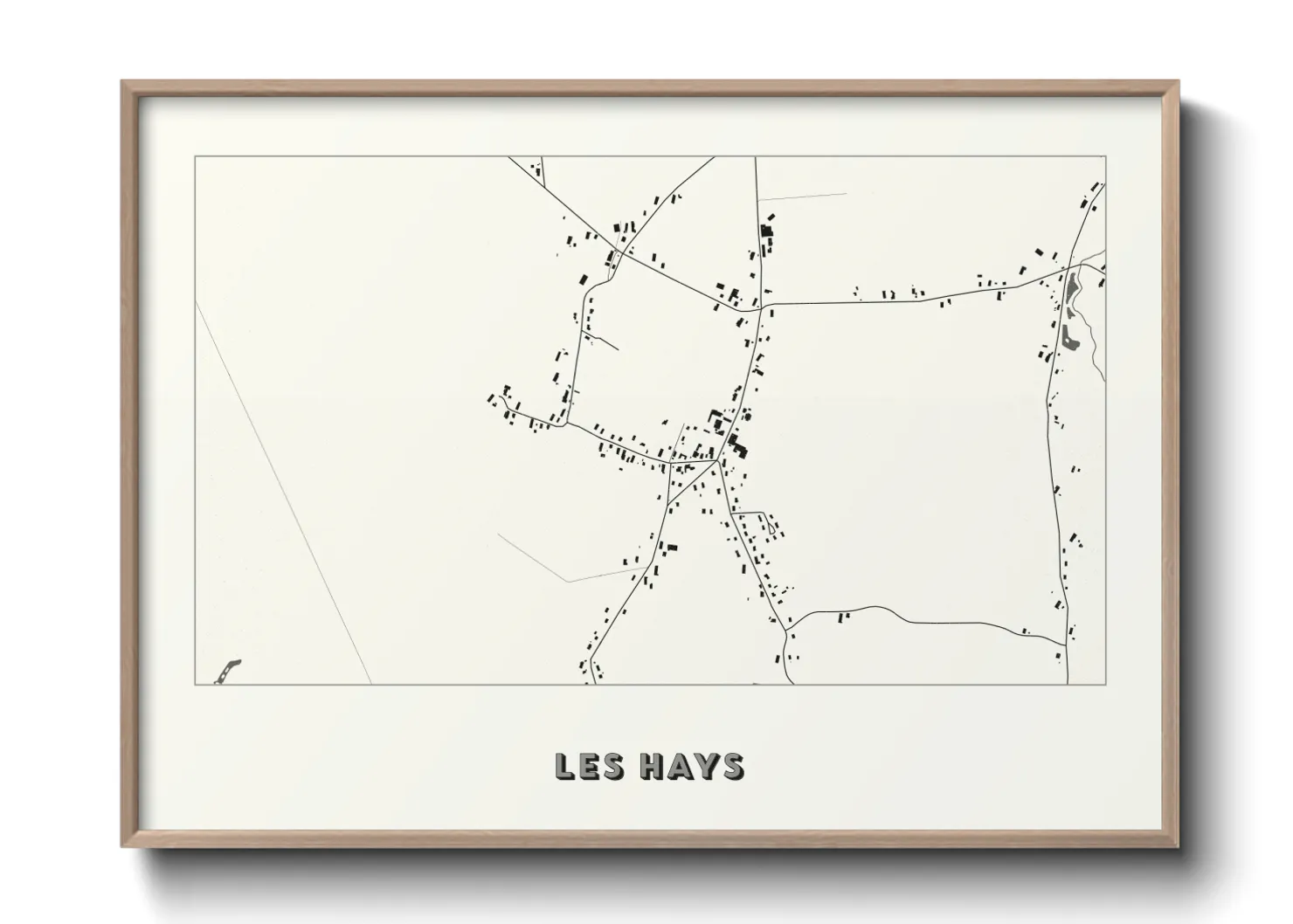 Une affiche de carte sur Les Hays