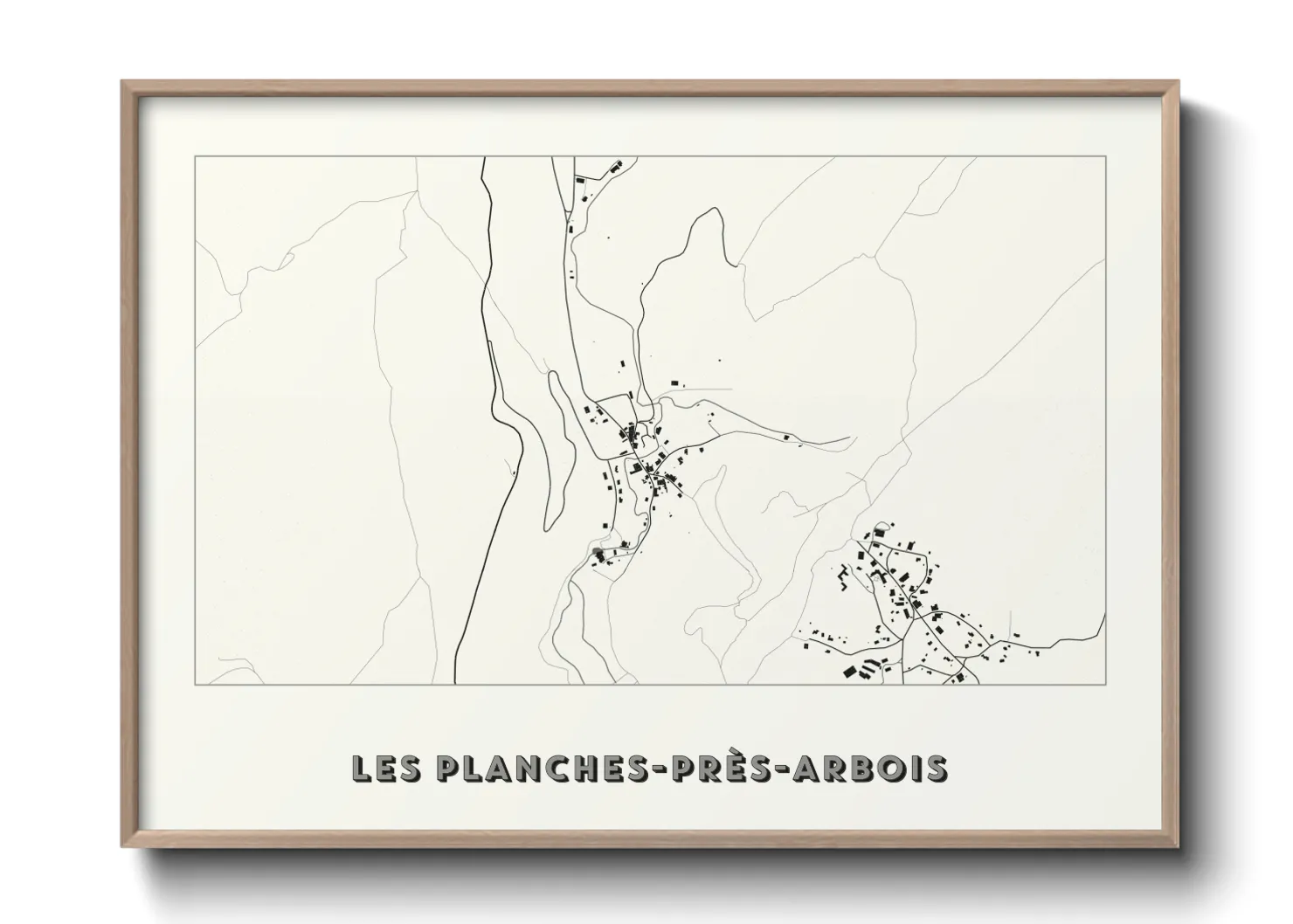 Une affiche de carte sur Les Planches-près-Arbois