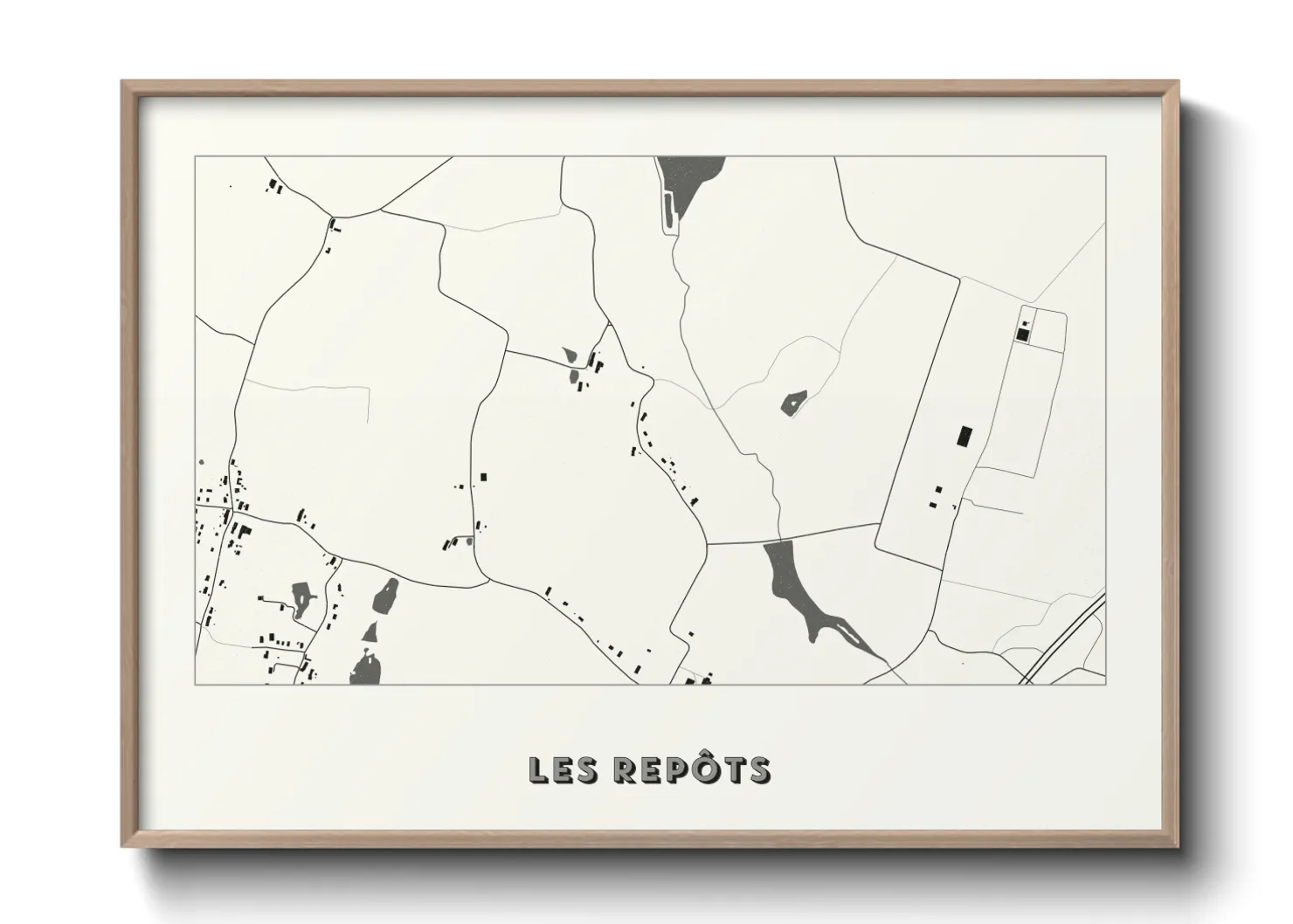 Une affiche de carte sur Les Repôts