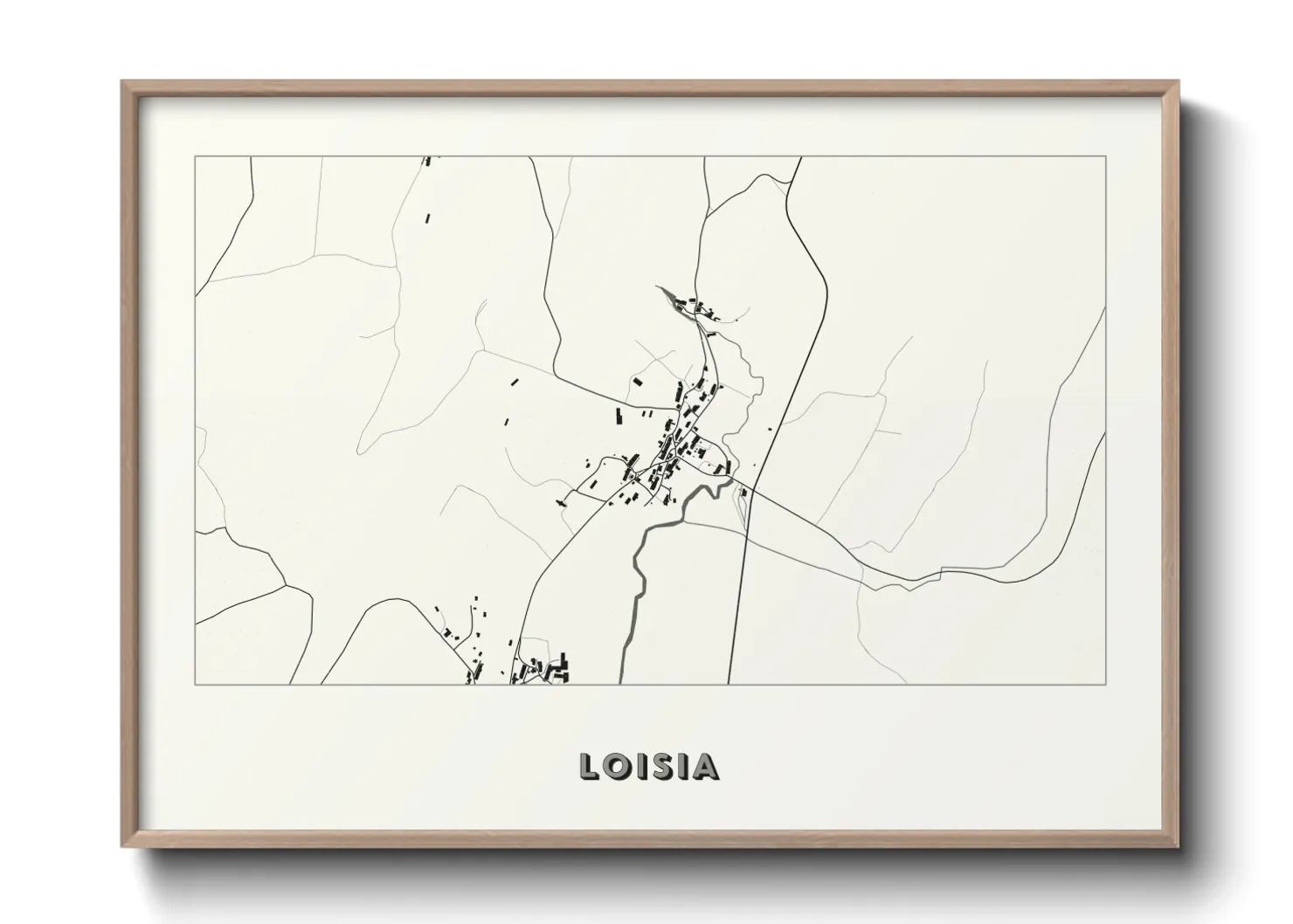 Une affiche de carte sur Loisia