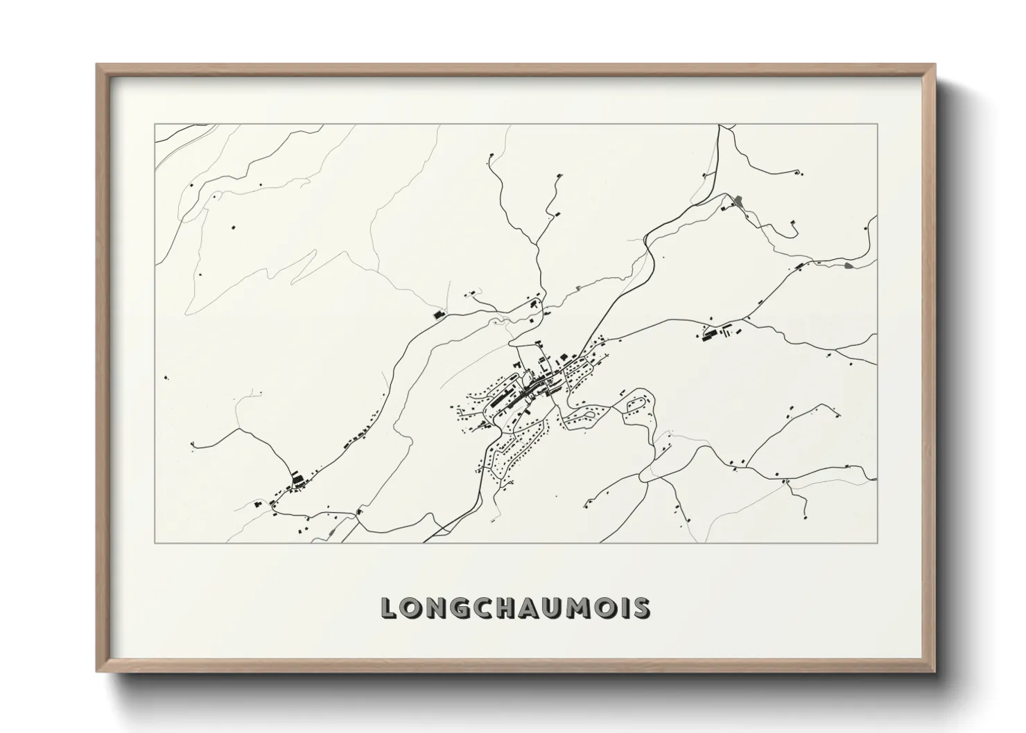 Une affiche de carte sur Longchaumois
