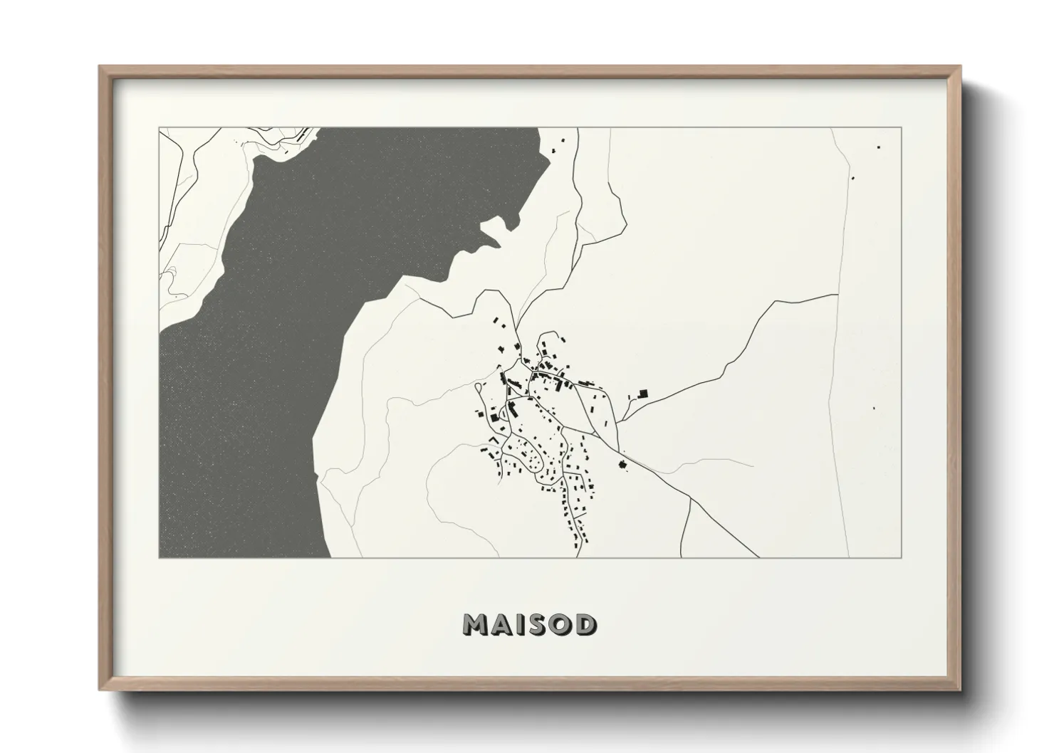 Une affiche de carte sur Maisod