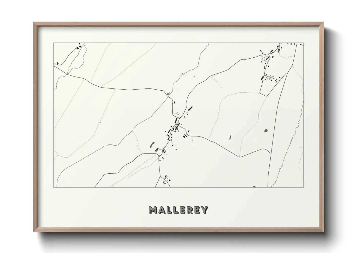Une affiche de carte sur Mallerey