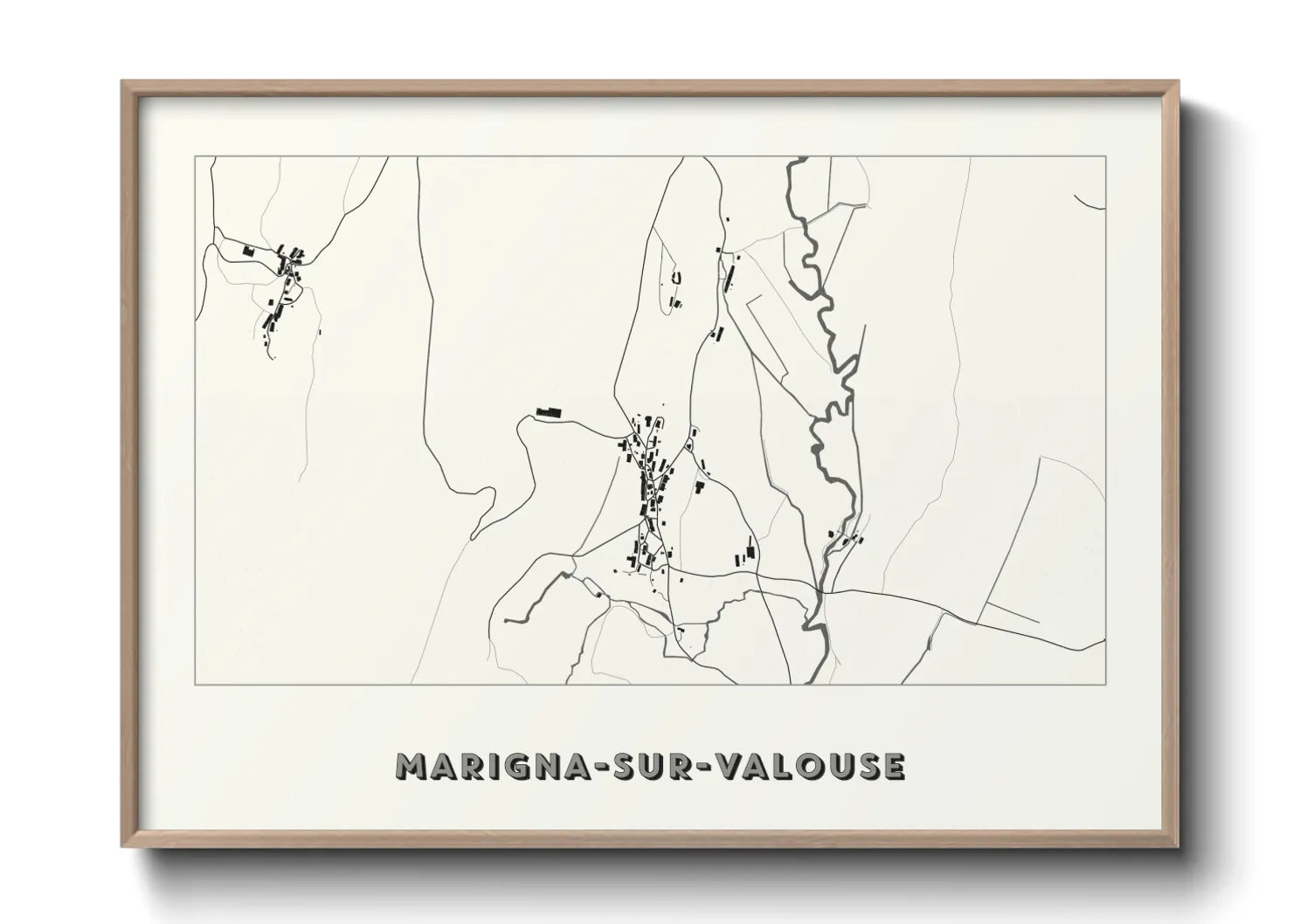 Une affiche de carte sur Marigna-sur-Valouse
