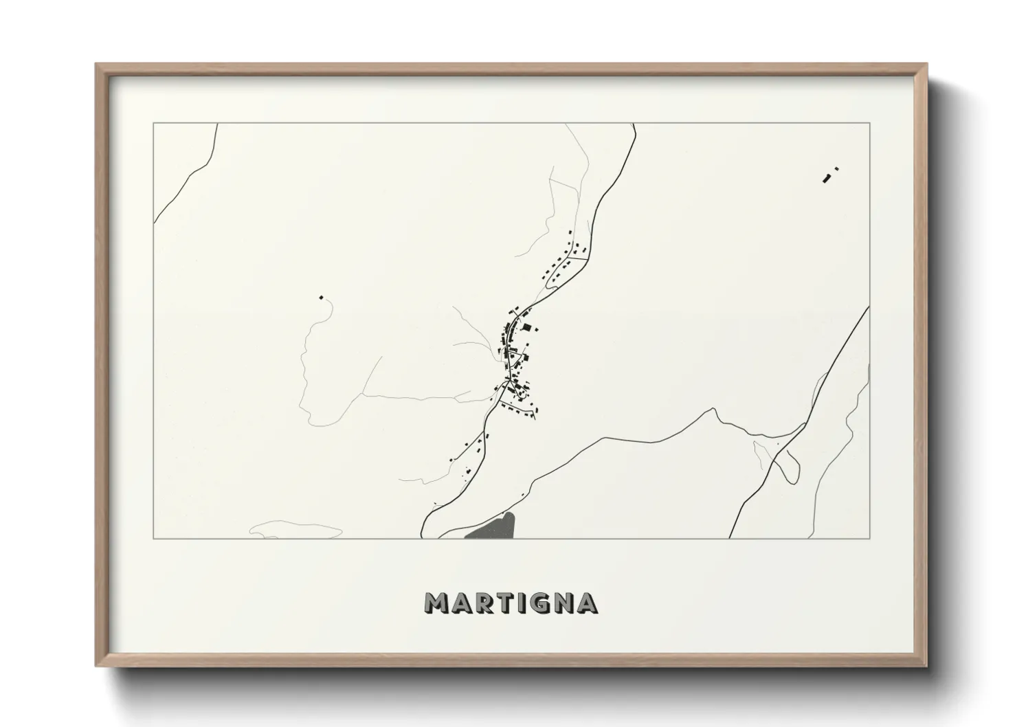 Une affiche de carte sur Martigna