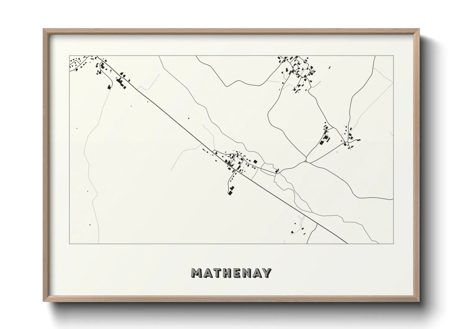 Une affiche de carte sur Mathenay