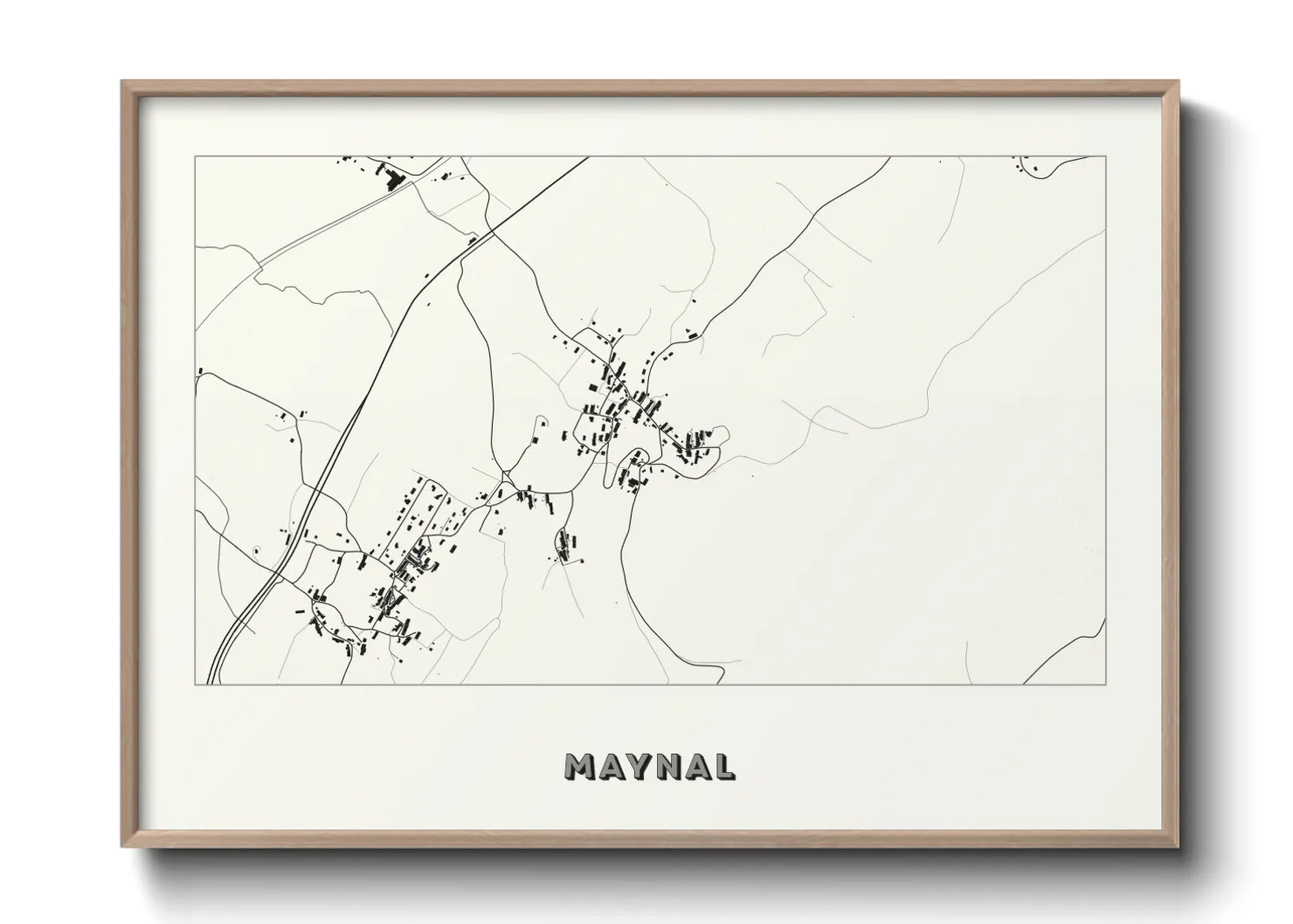 Une affiche de carte sur Maynal