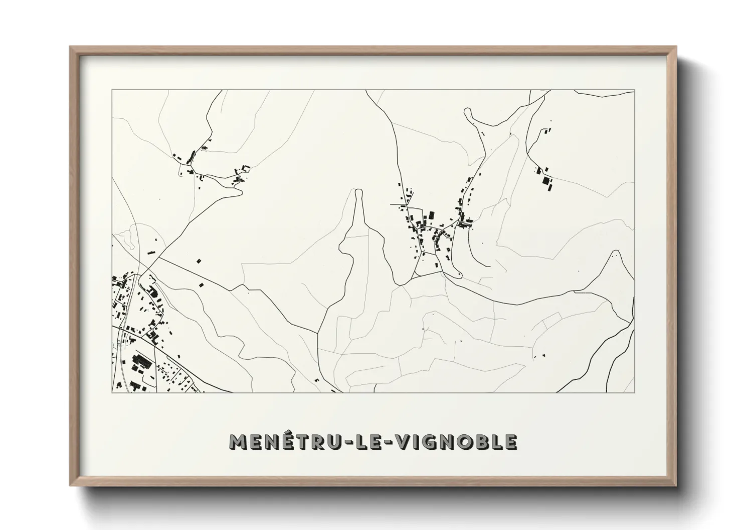 Une affiche de carte sur Menétru-le-Vignoble