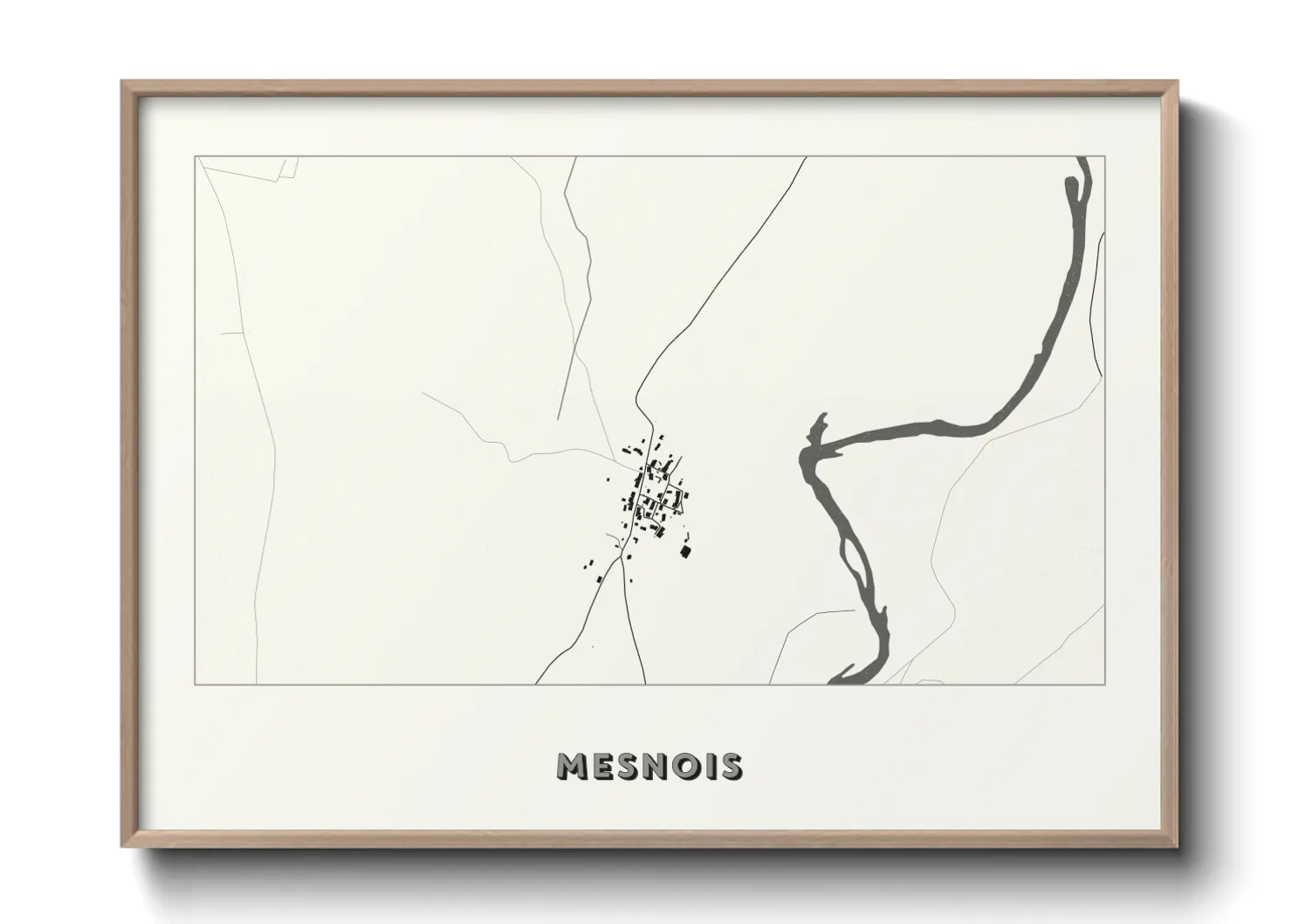 Une affiche de carte sur Mesnois