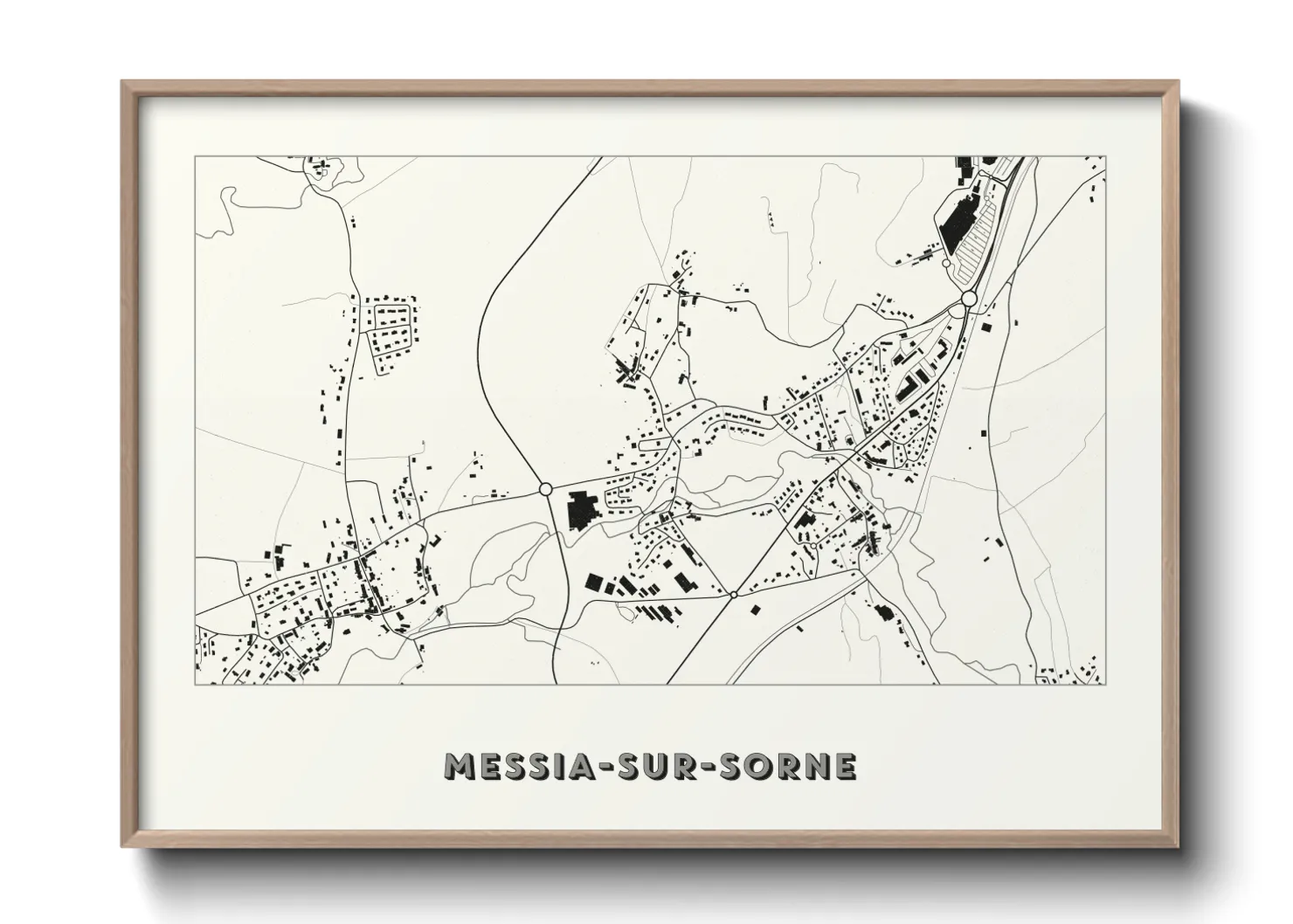 Une affiche de carte sur Messia-sur-Sorne