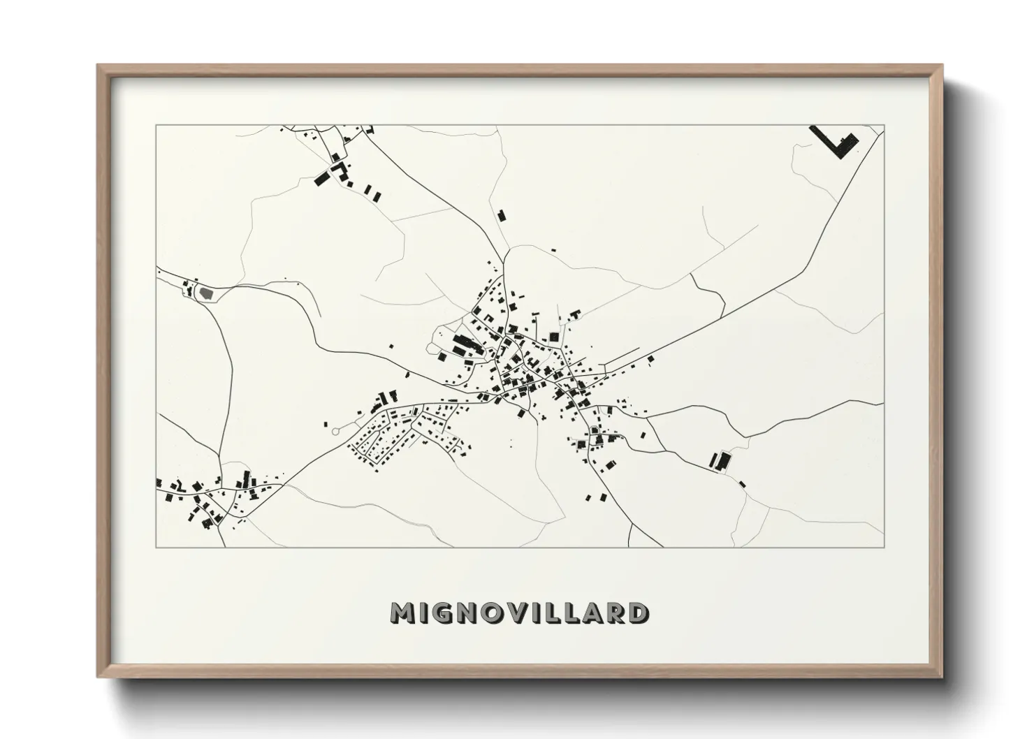 Une affiche de carte sur Mignovillard