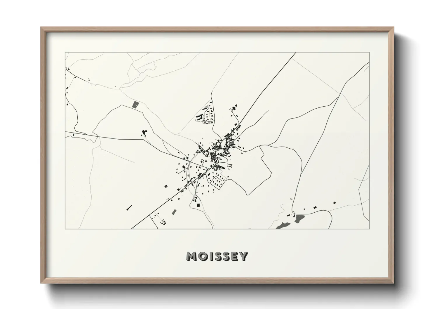 Une affiche de carte sur Moissey