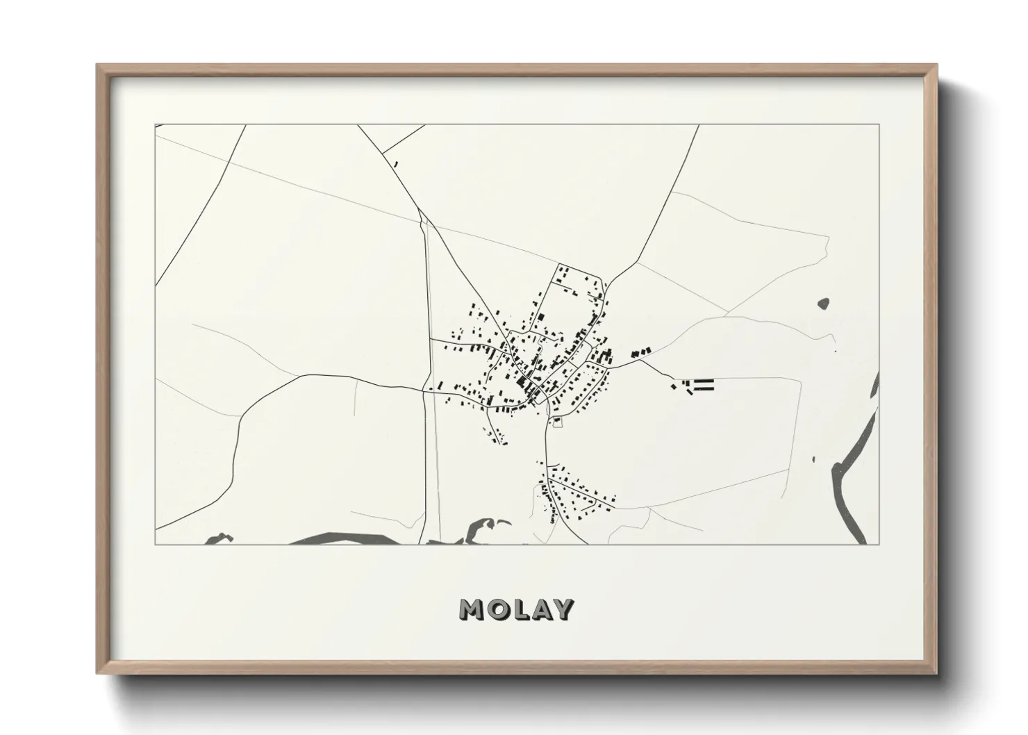 Une affiche de carte sur Molay