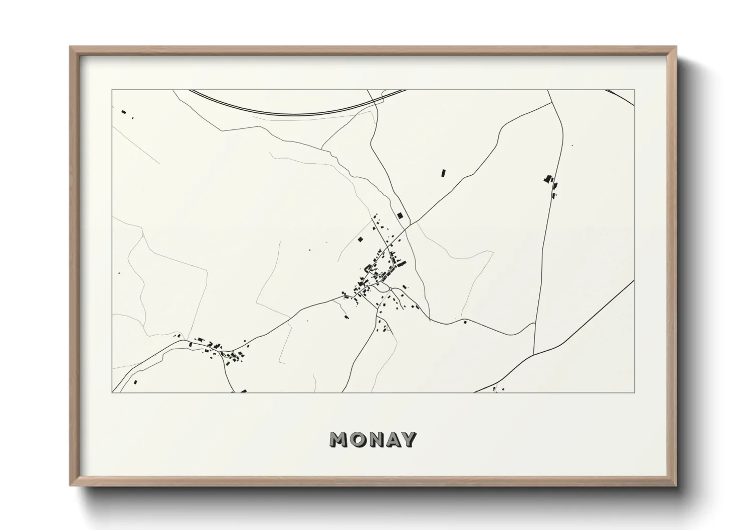 Une affiche de carte sur Monay
