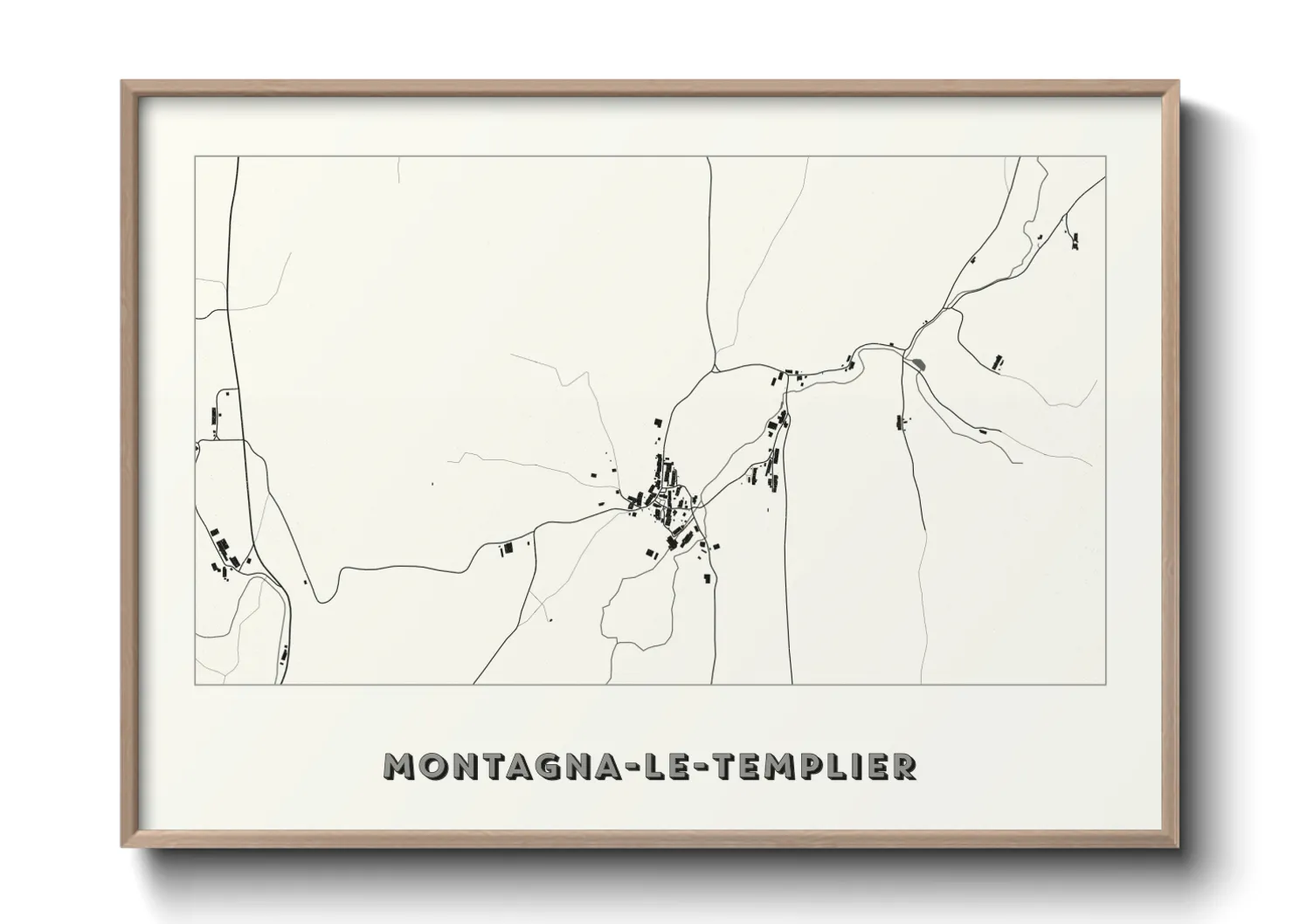 Une affiche de carte sur Montagna-le-Templier