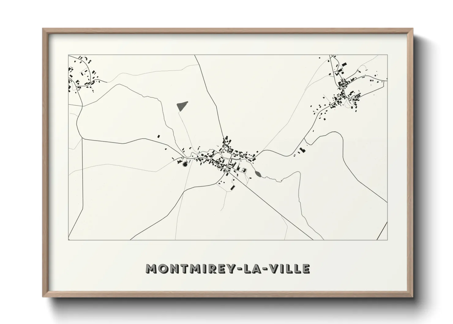 Une affiche de carte sur Montmirey-la-Ville