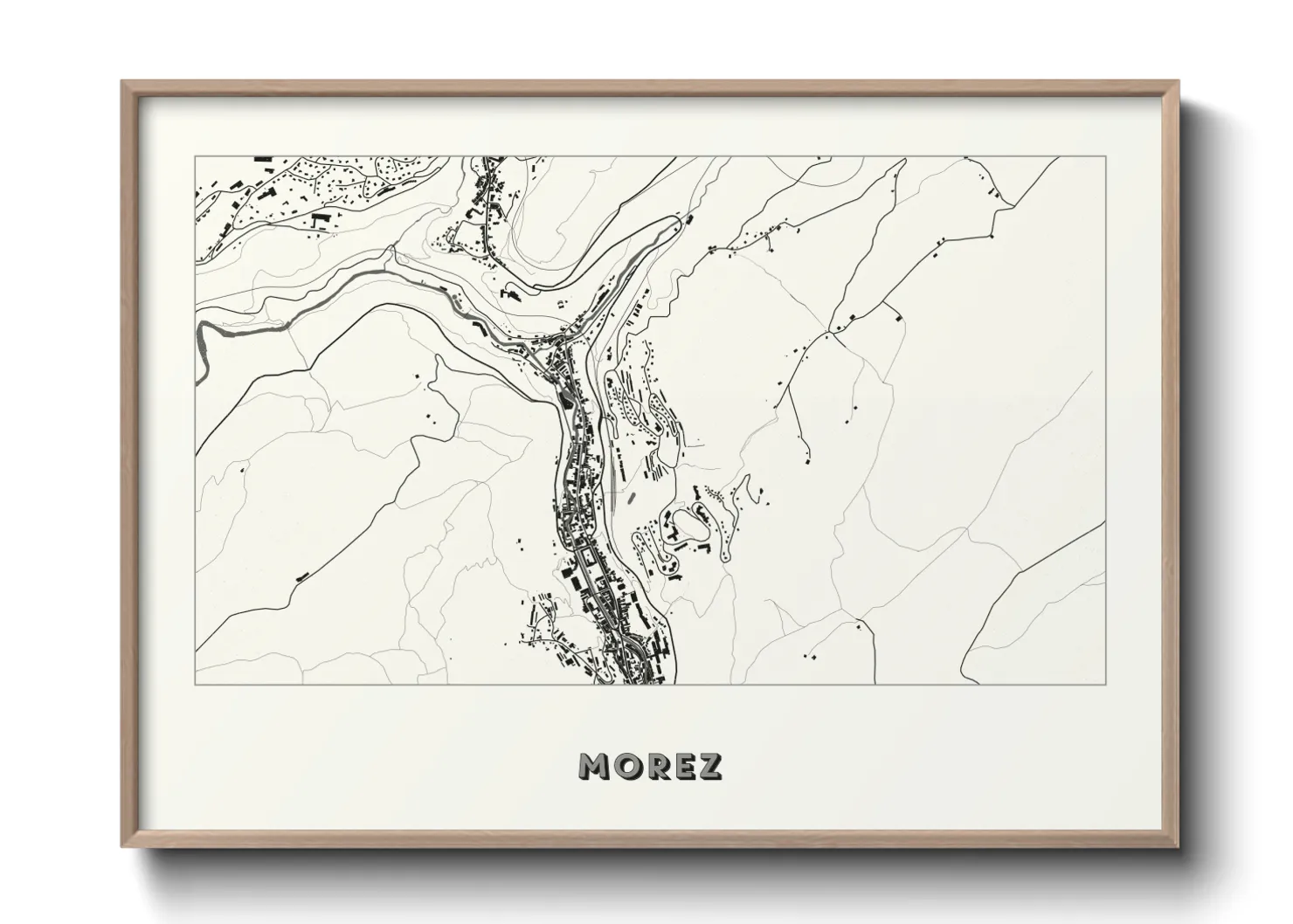 Une affiche de carte sur Morez
