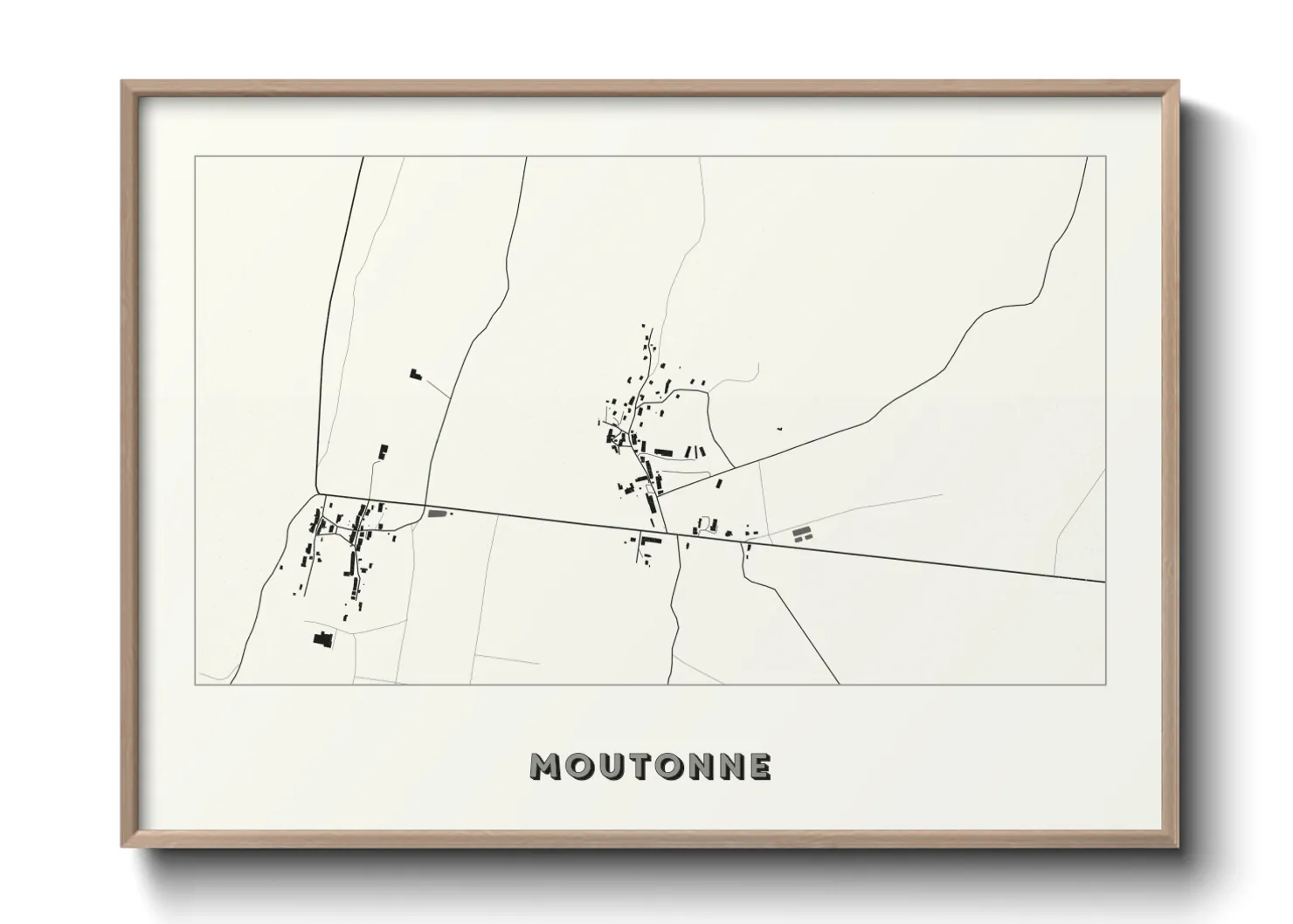 Une affiche de carte sur Moutonne