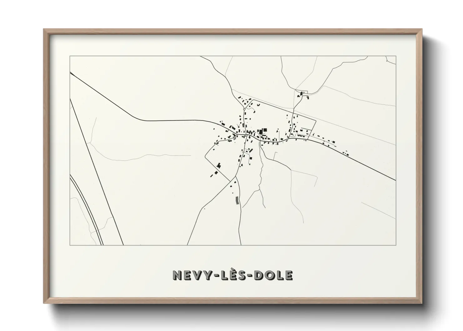 Une affiche de carte sur Nevy-lès-Dole