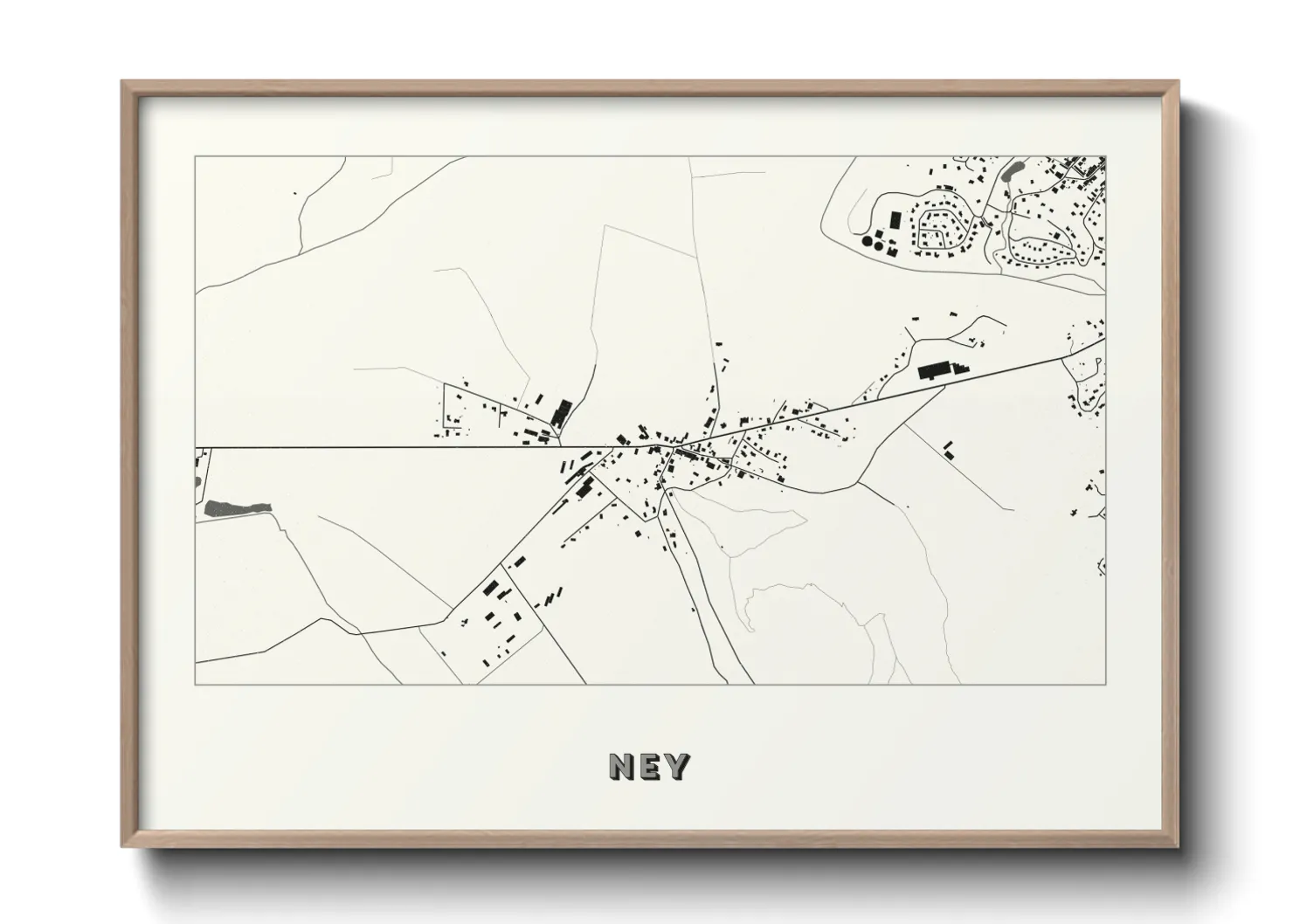 Une affiche de carte sur Ney