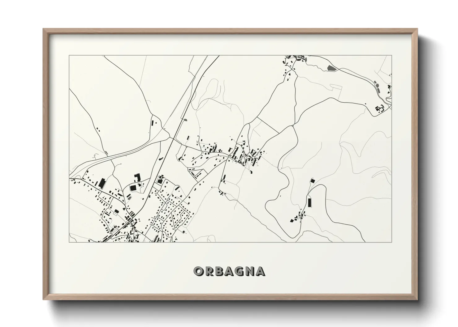 Une affiche de carte sur Orbagna
