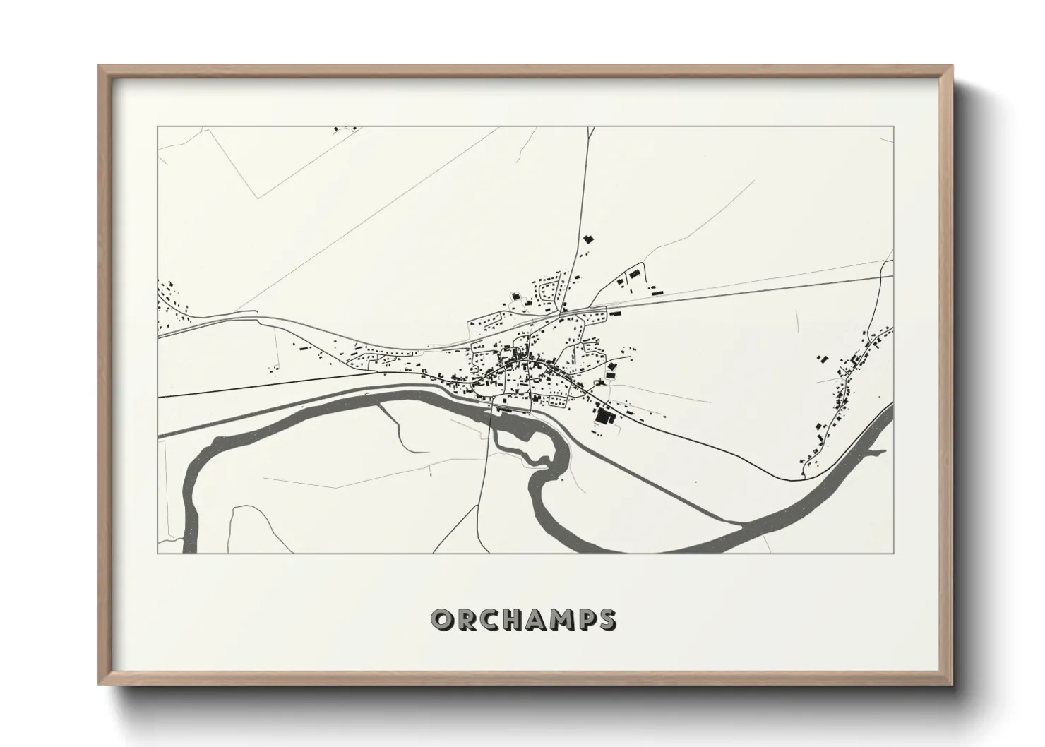 Une affiche de carte sur Orchamps