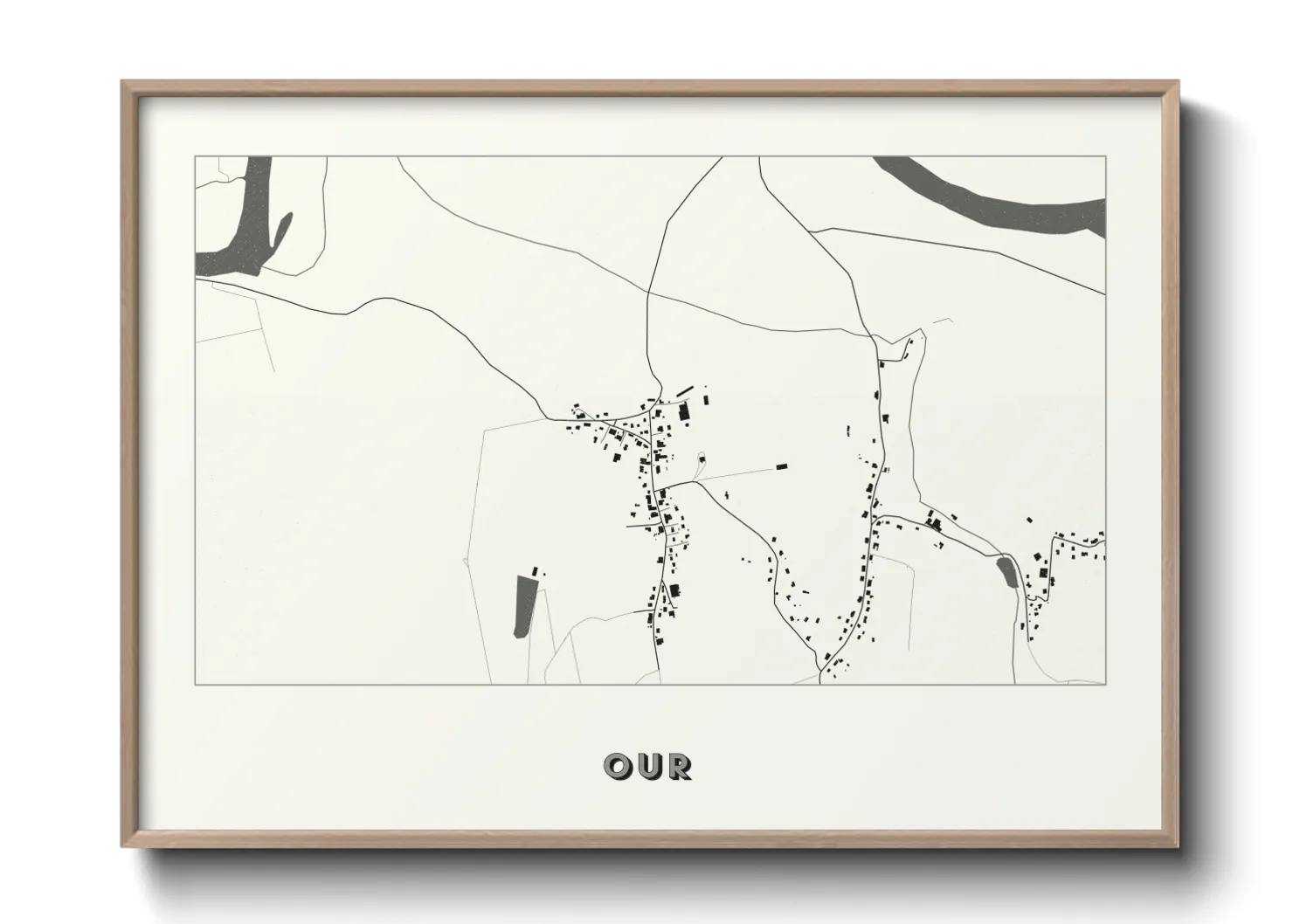 Une affiche de carte sur Our