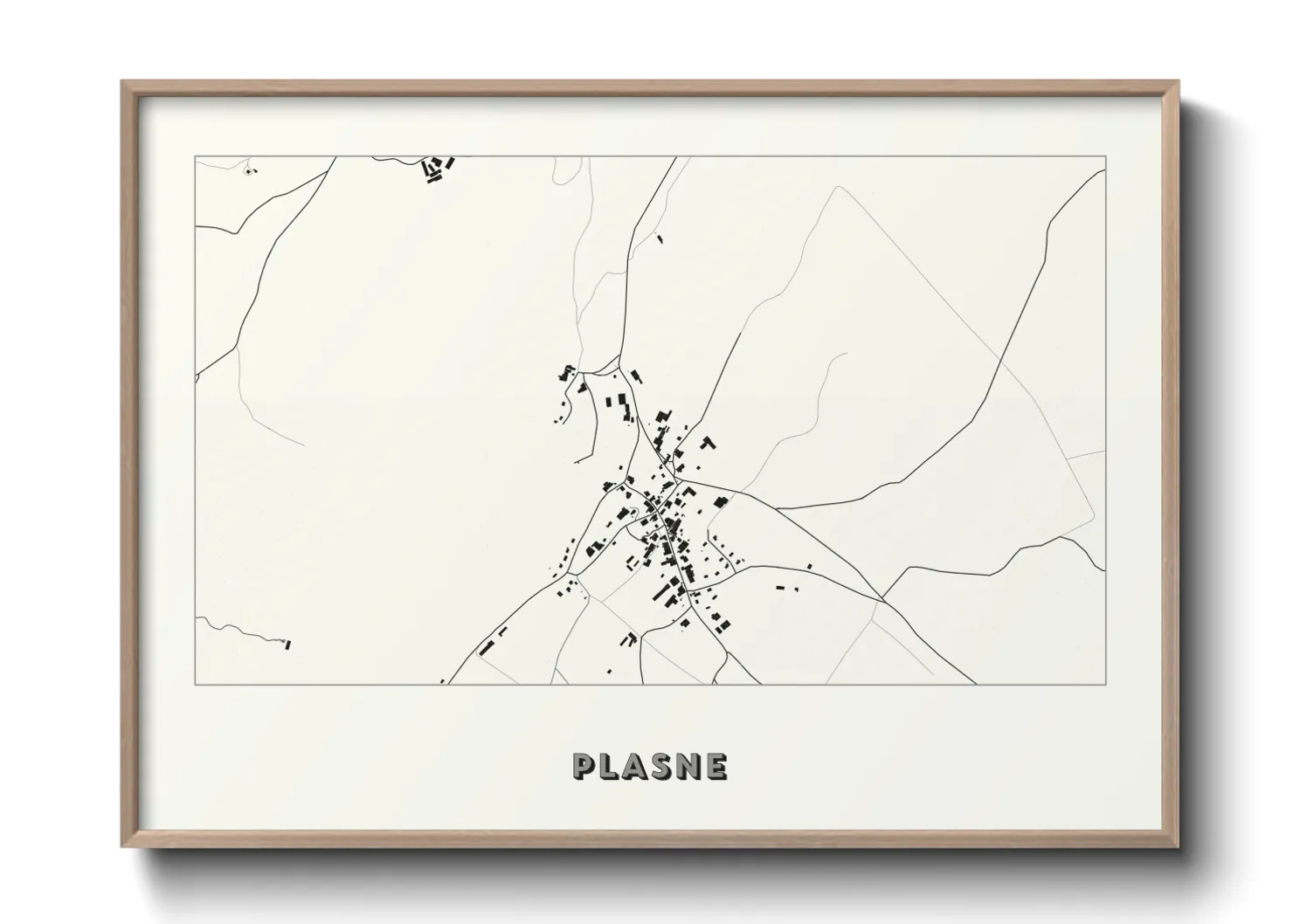 Une affiche de carte sur Plasne