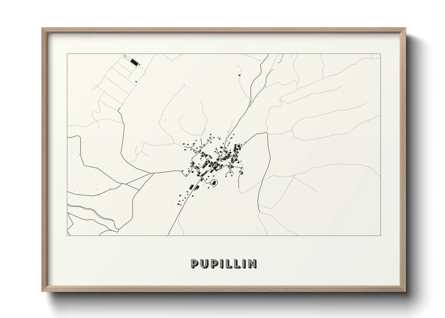 Une affiche de carte sur Pupillin