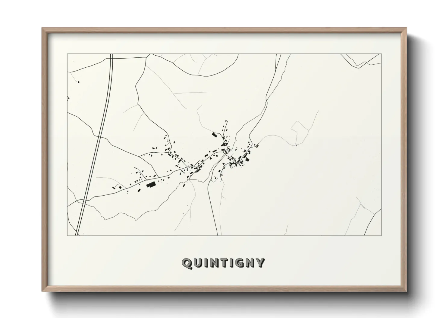 Une affiche de carte sur Quintigny