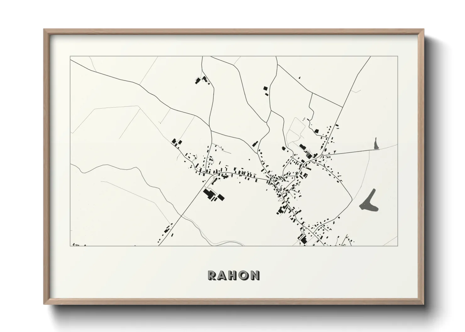 Une affiche de carte sur Rahon