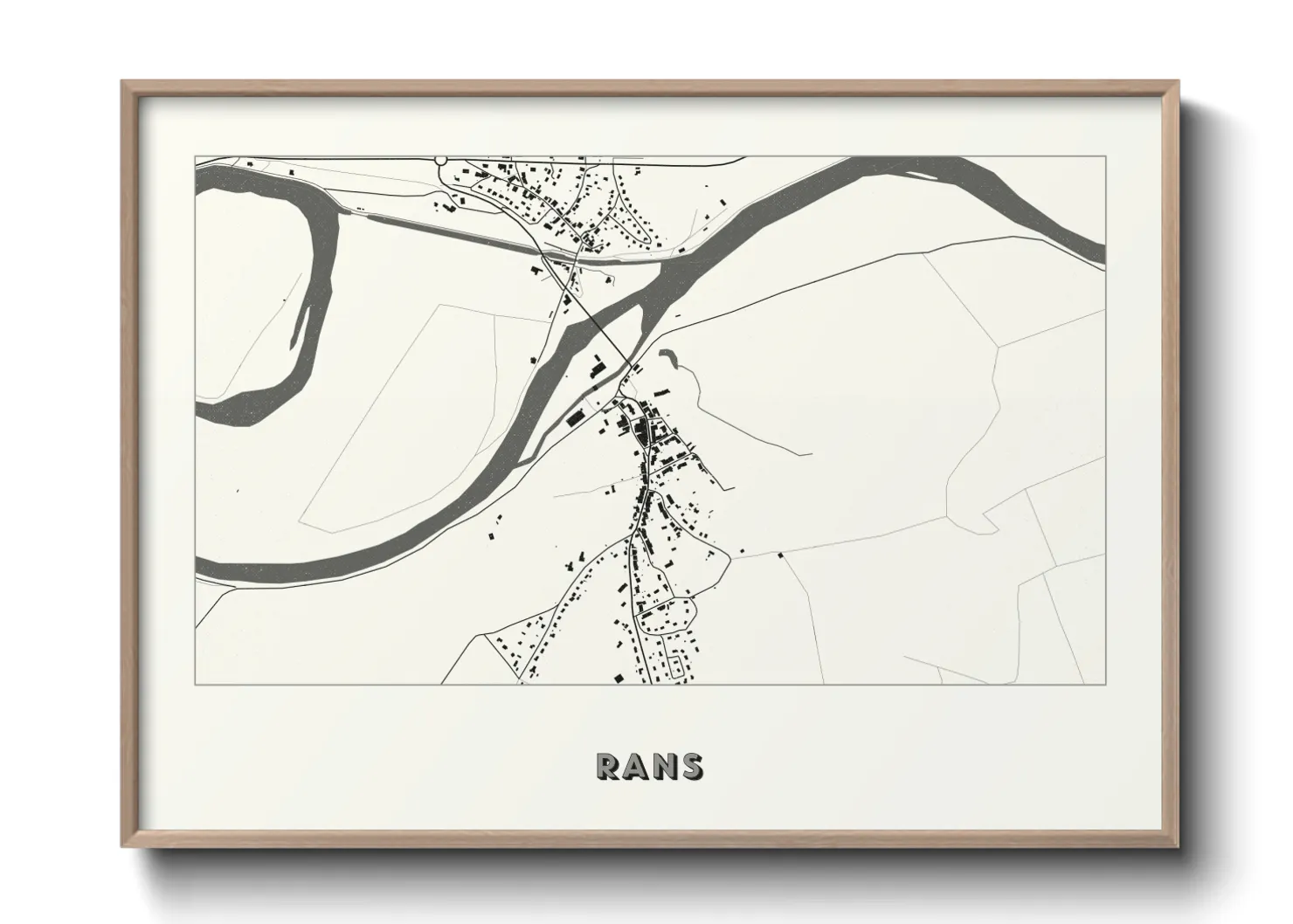 Une affiche de carte sur Rans