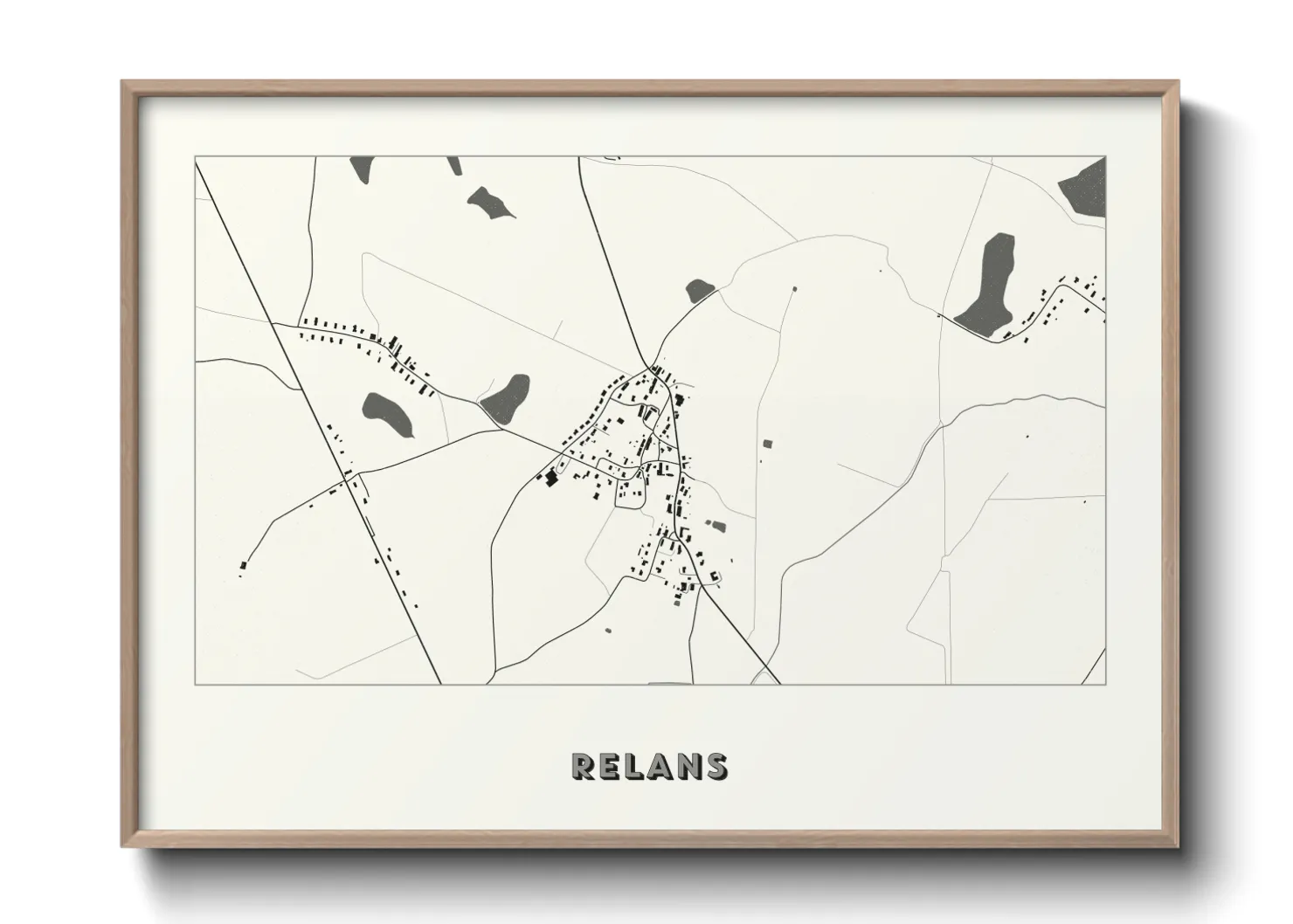 Une affiche de carte sur Relans