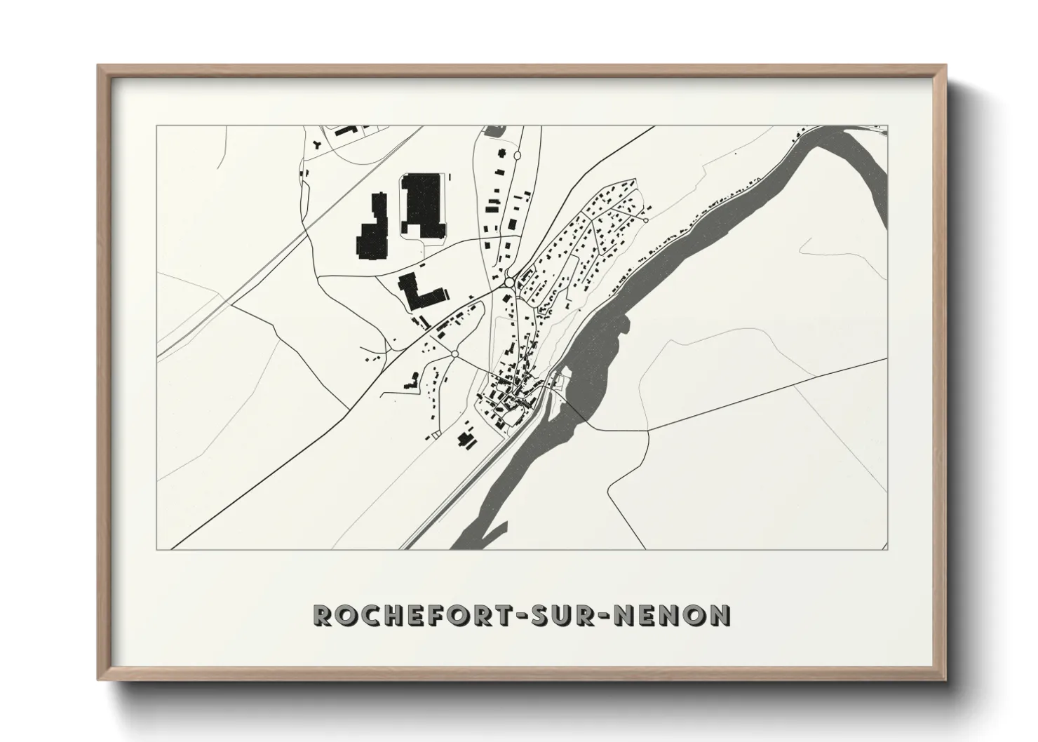 Une affiche de carte sur Rochefort-sur-Nenon