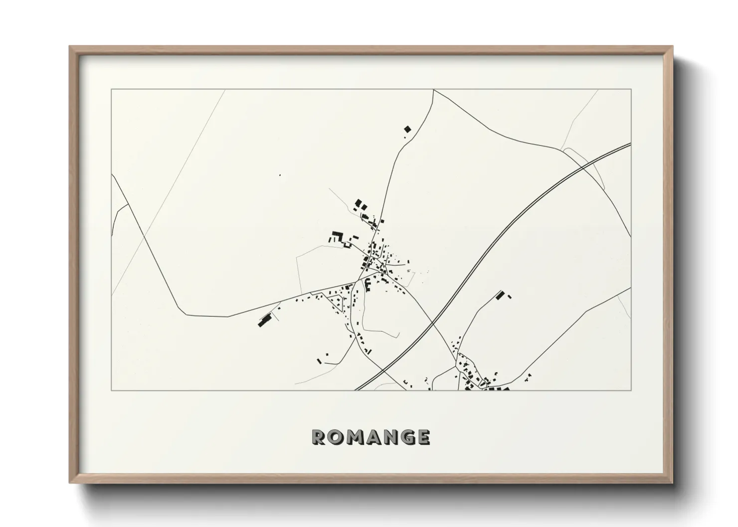 Une affiche de carte sur Romange