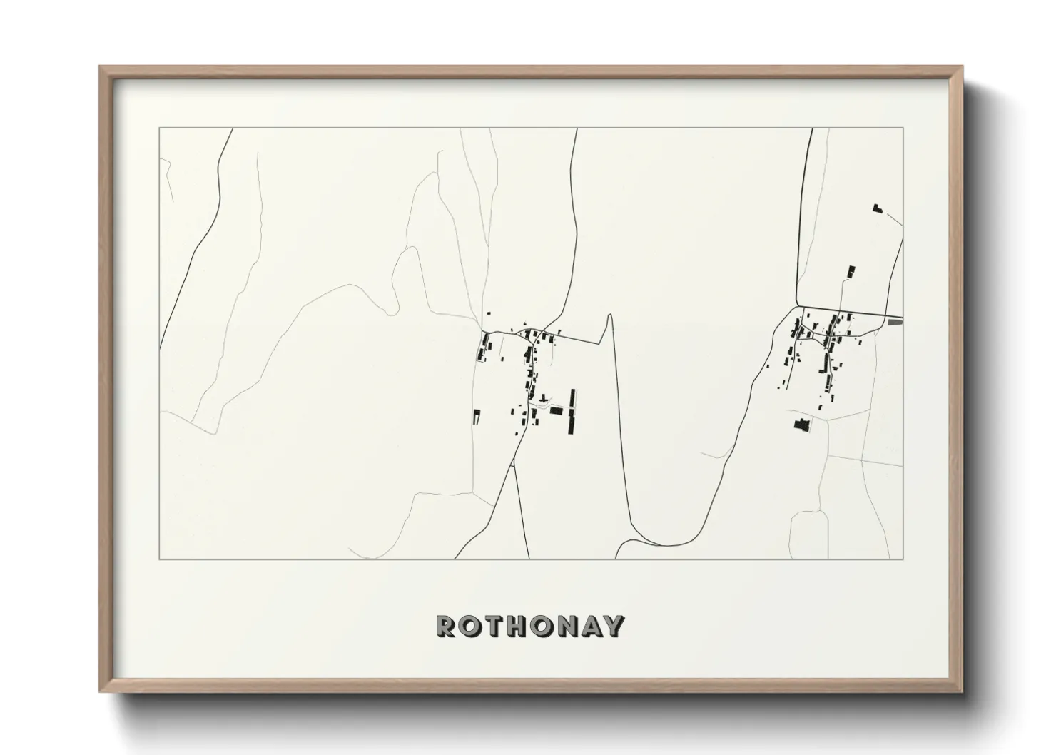 Une affiche de carte sur Rothonay