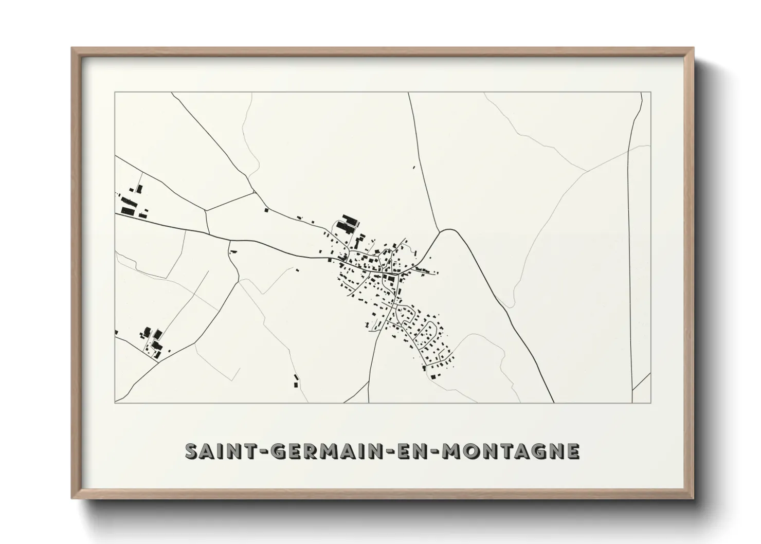 Une affiche de carte sur Saint-Germain-en-Montagne