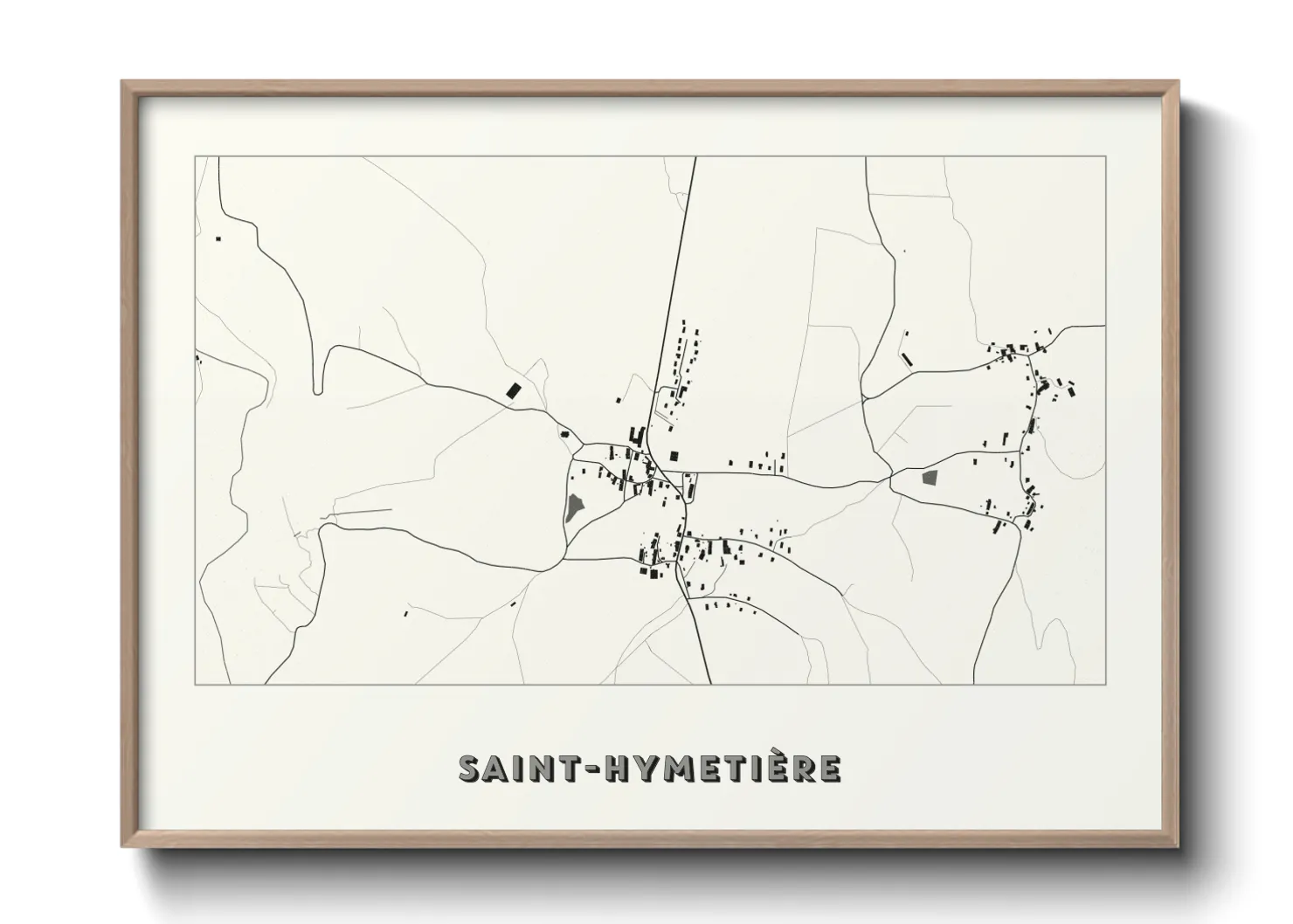 Une affiche de carte sur Saint-Hymetière