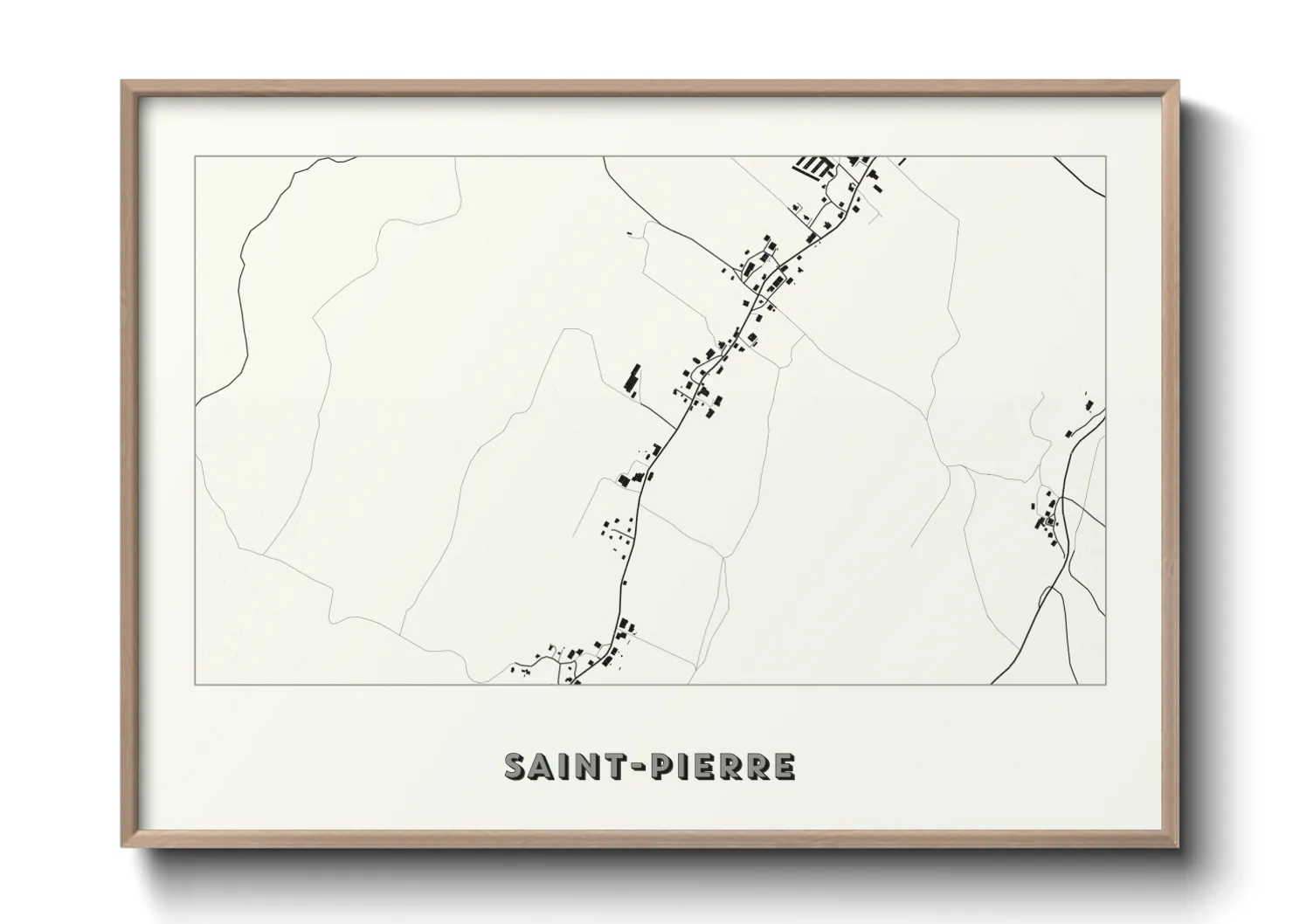 Une affiche de carte sur Saint-Pierre