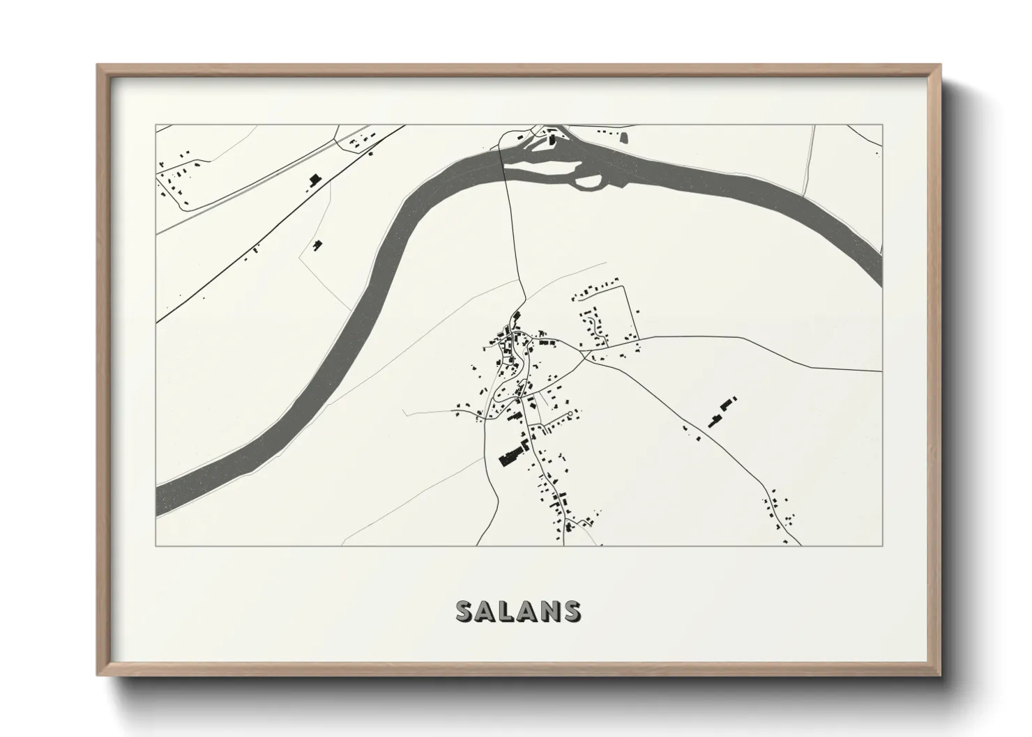 Une affiche de carte sur Salans
