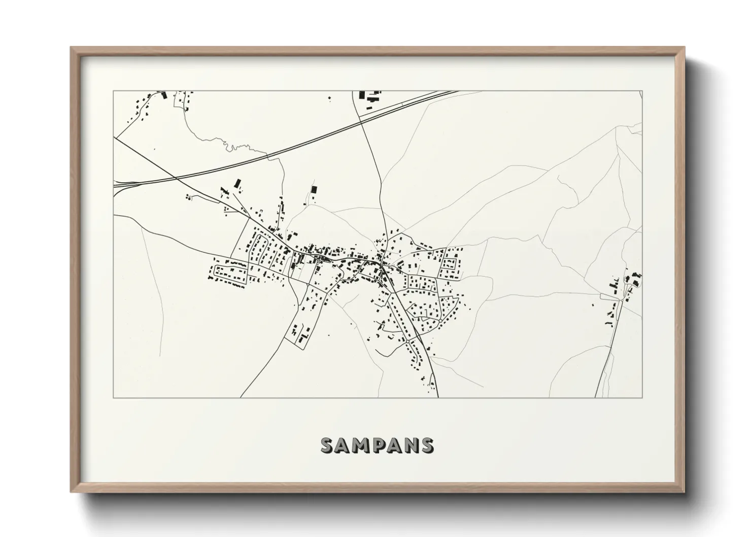 Une affiche de carte sur Sampans