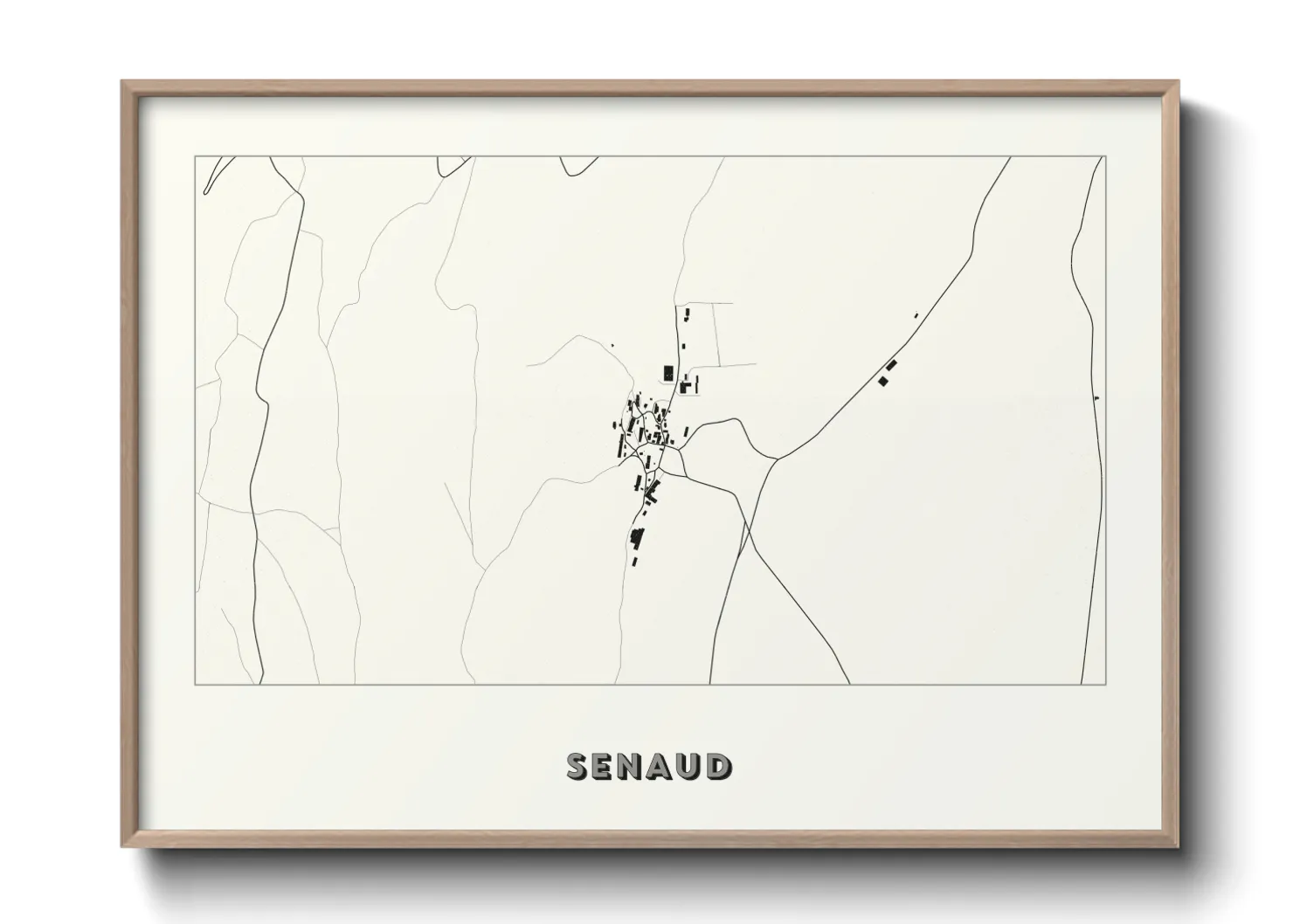 Une affiche de carte sur Senaud
