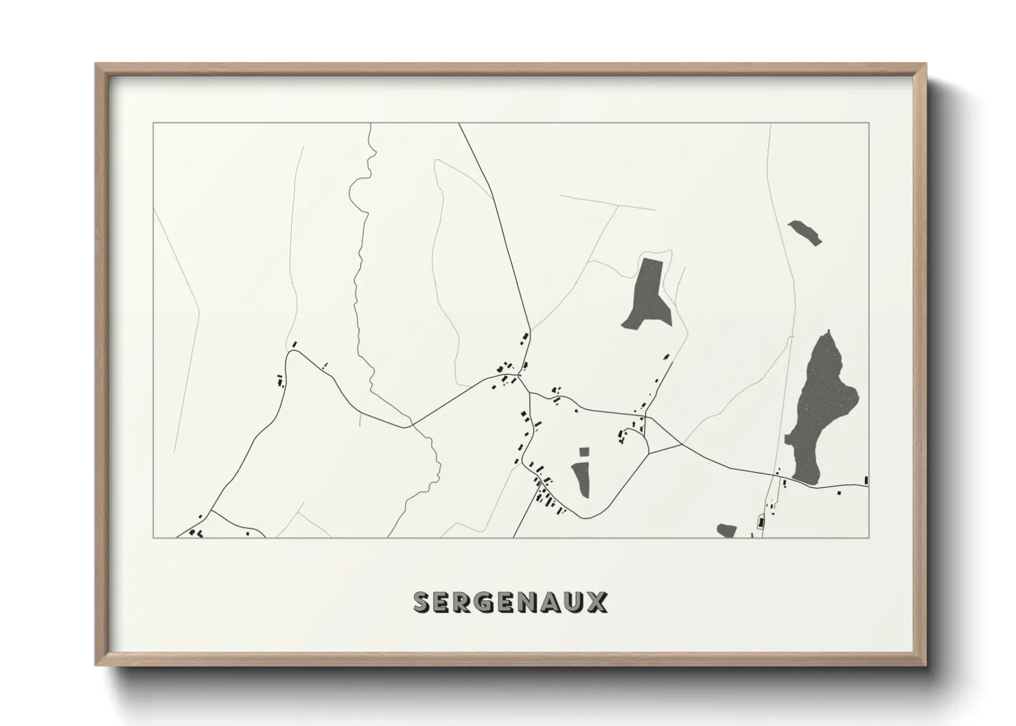 Une affiche de carte sur Sergenaux
