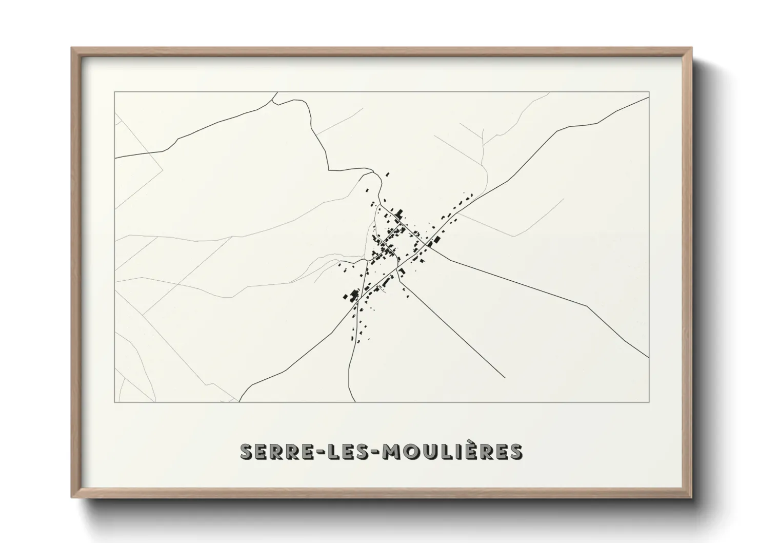 Une affiche de carte sur Serre-les-Moulières